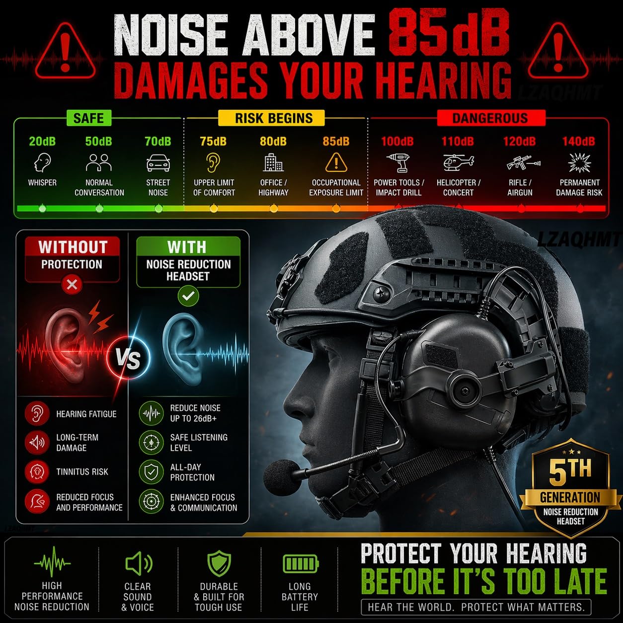 Set Casco FAST Airsoft - Modello GPNVG-18 Con Visore Notturno A Quattro Occhi Con Cuffie Militari, Torcia Tattica, Occhiali Protettivi E Maschera Divisa for Caccia, Paintball, Wargame