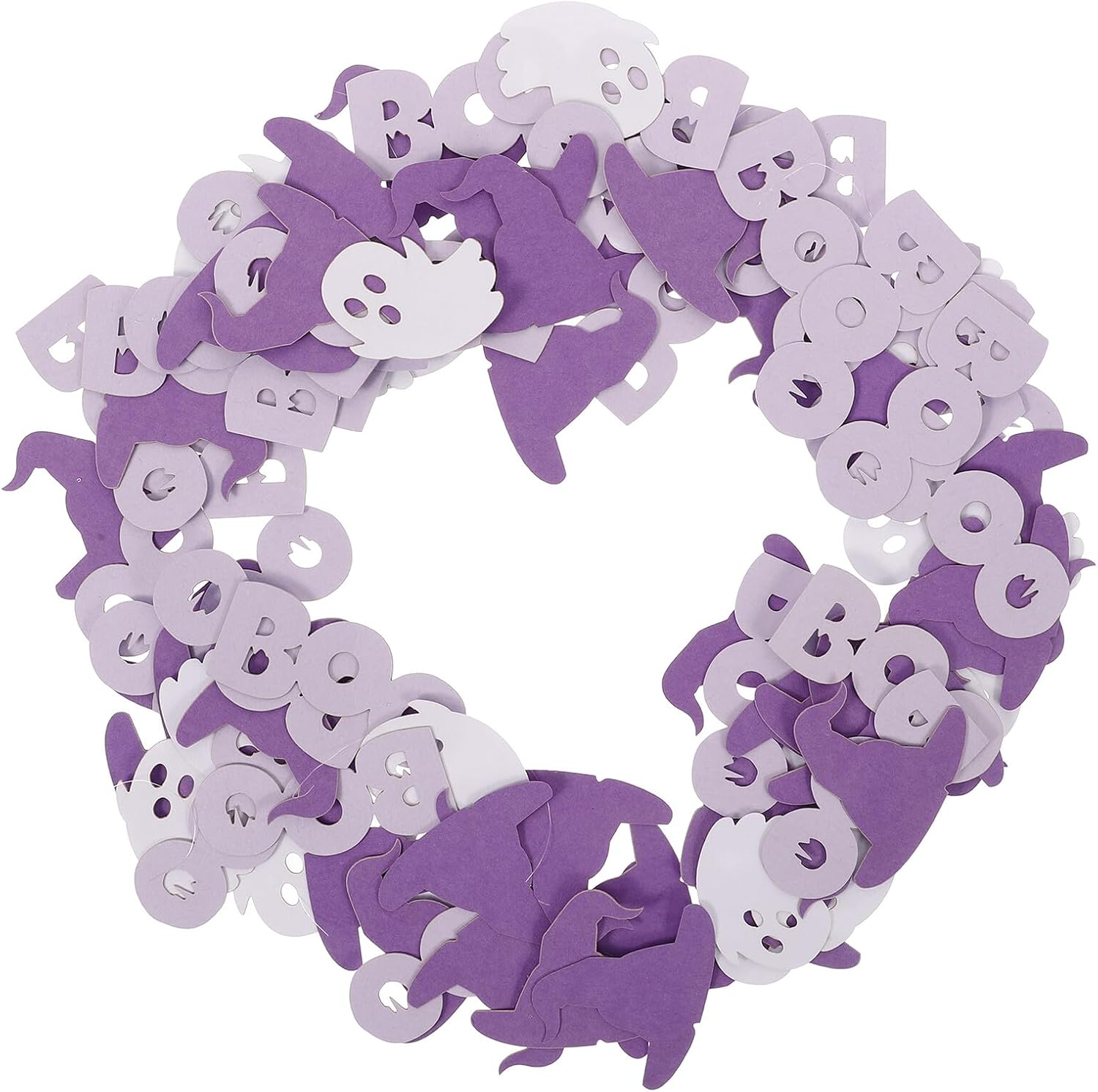 Operitacx Halloween Witch Hat Ghost Confetti 100pcs Purple Scatter Decorations for Halloween Party Table Decor and Spooky Scene Supplies