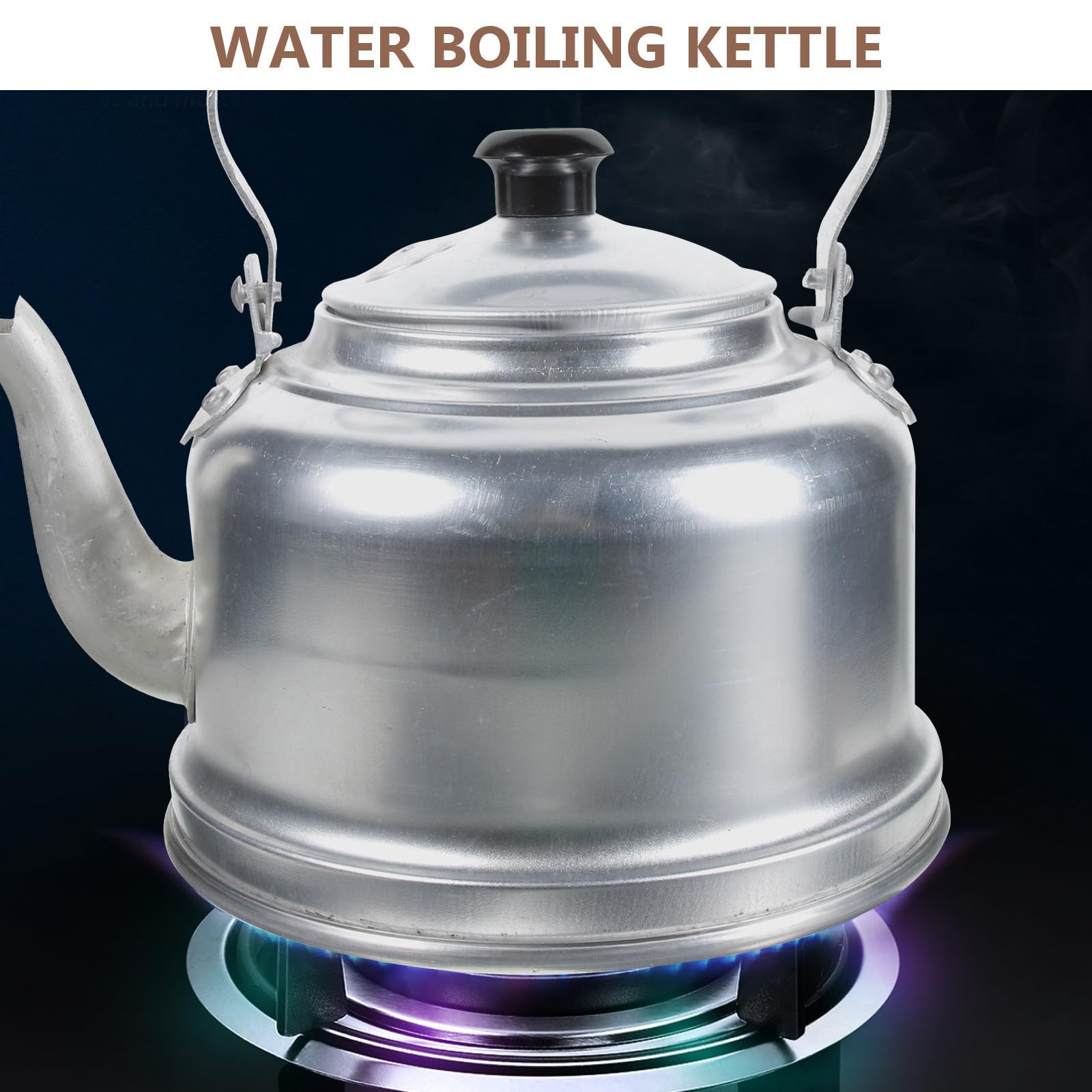 Tetera de Aluminio de 4l Silbato, Resistente para Cocina