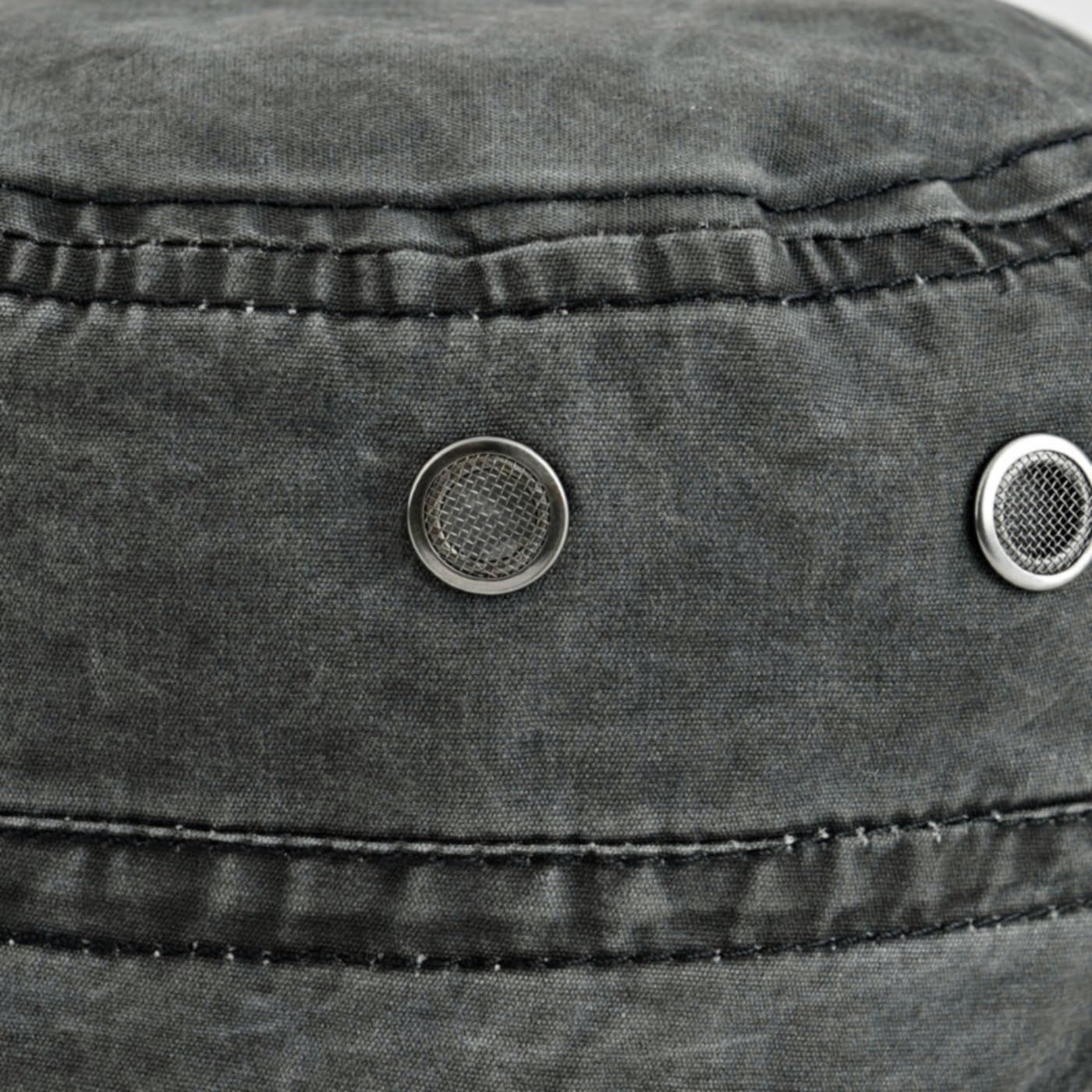 FEINION Cappello militare piatto vintage in cotone lavato