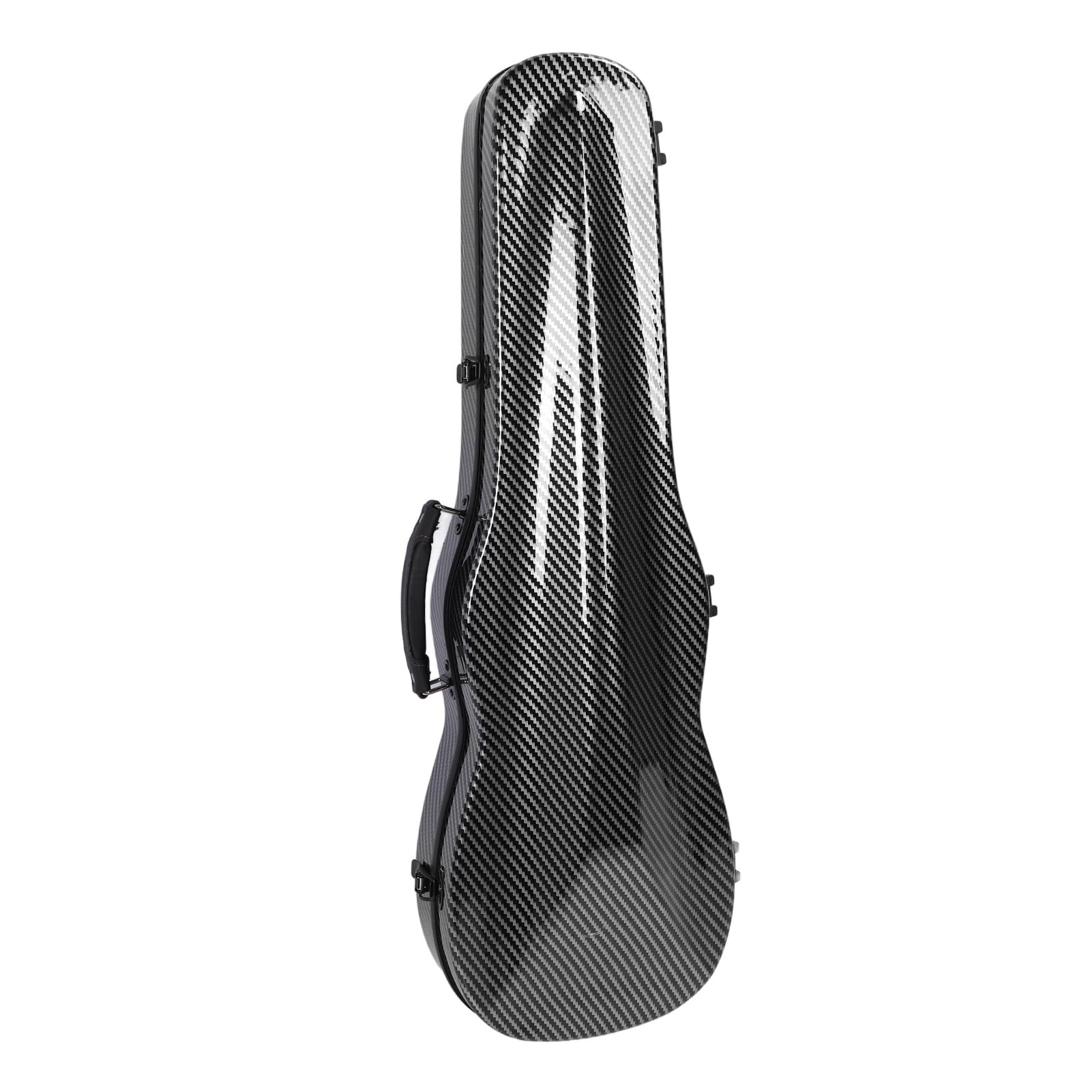 FILFEEL Estuche para Violín 4/4 de Fibra de Carbono - Impacto Liviano - Caja de Almacenamiento para Violín con Forro, Higrómetro y Soportes para para Violines de Tamaño Completo