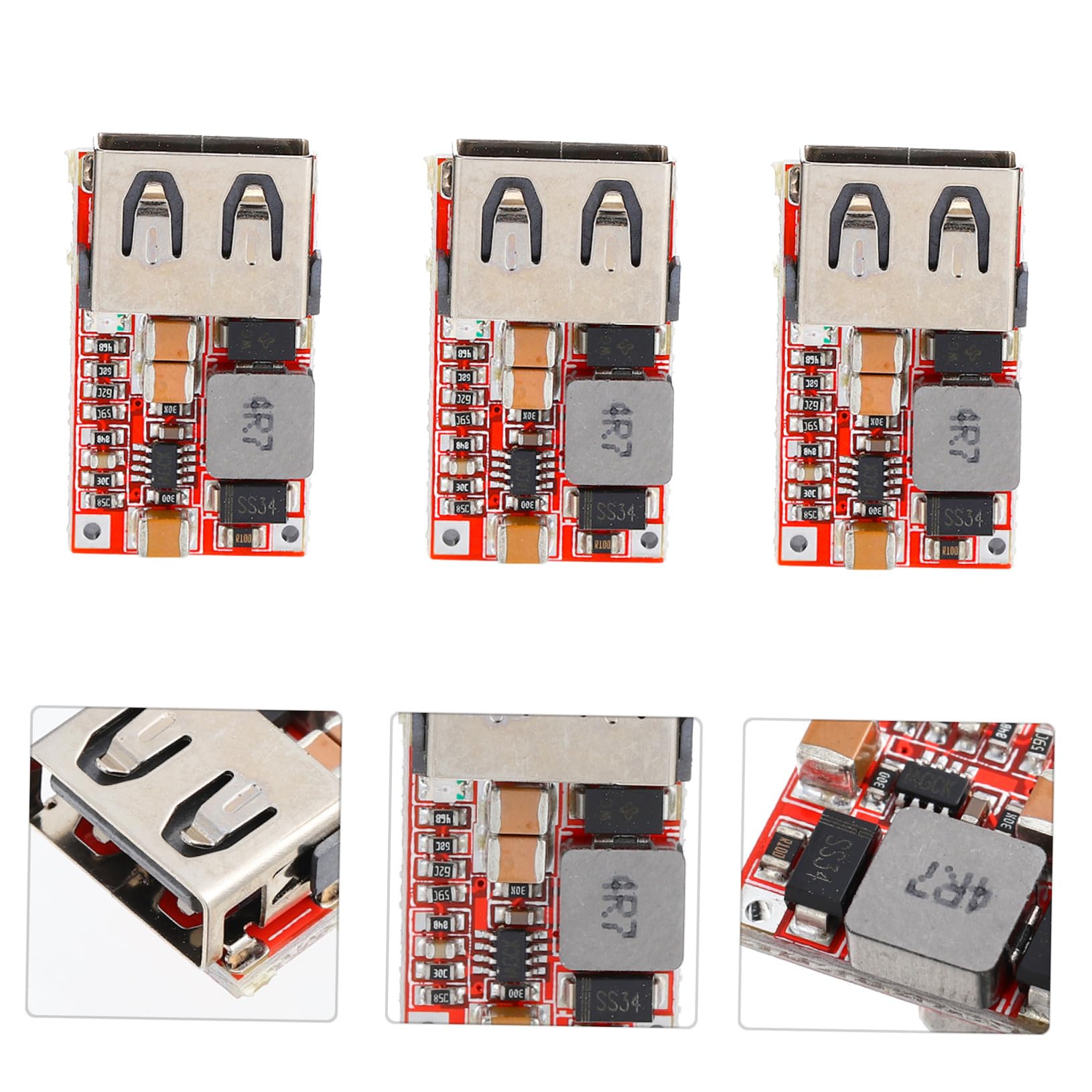 KICHOUSE 5pcs - USB Module for Solar Panel Car Charging Projects Efficient Power Conversion Reverse Polarity-image-29