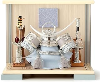 五月人形 コンパクト 上杉謙信 兜ケース飾り 兜飾り 宝童監修 白銀上杉兜 5号 アクリルケース h085-mm-ck2611-5