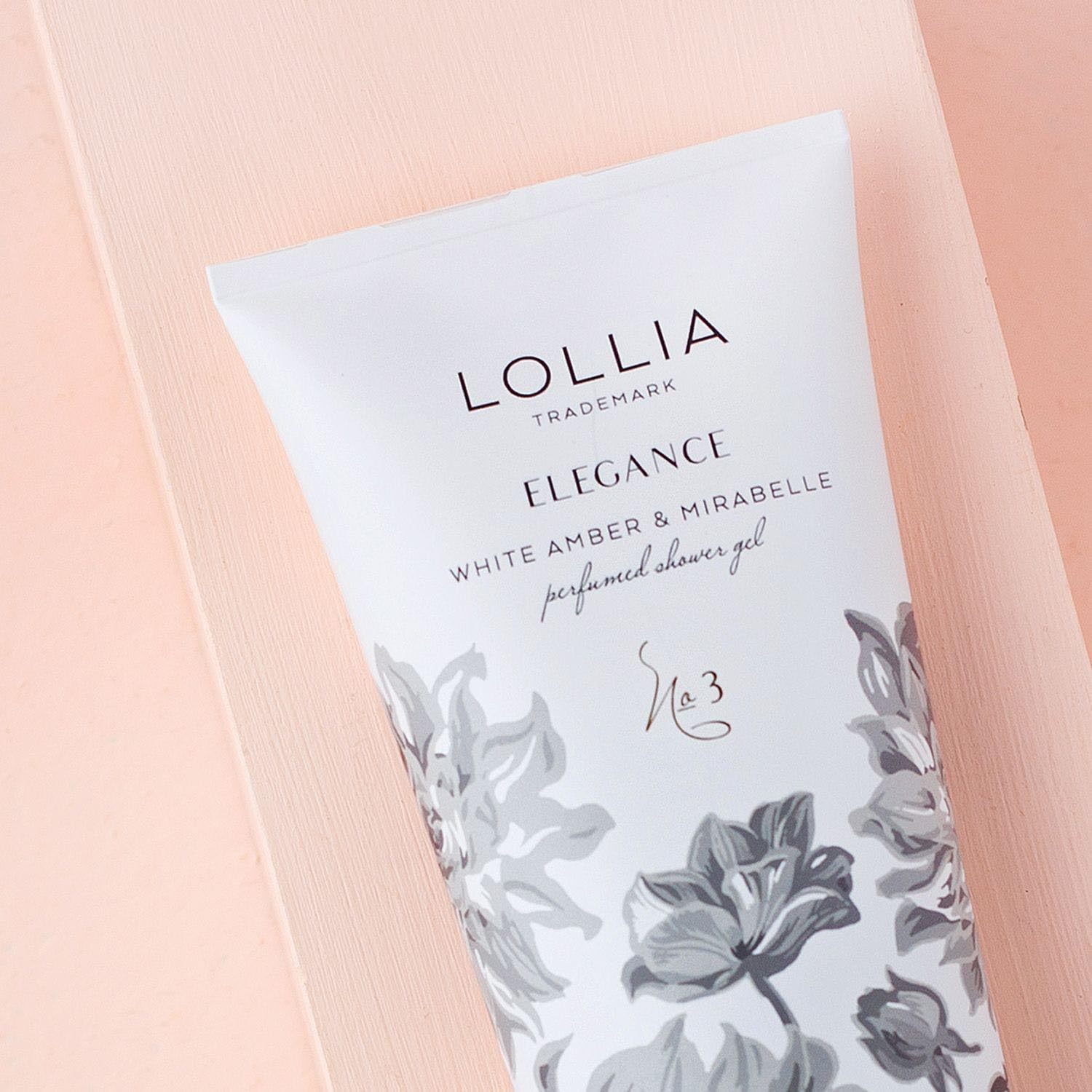 LOLLIA Elegance Shower Gel, 8 fl. oz. – White Amber & Mirabelle – Scented Shower Gel Body Wash, Shea Butter Body Wash, Bath Wash for Women, Beautiful Shower Gel, Moisturizing Body Wash