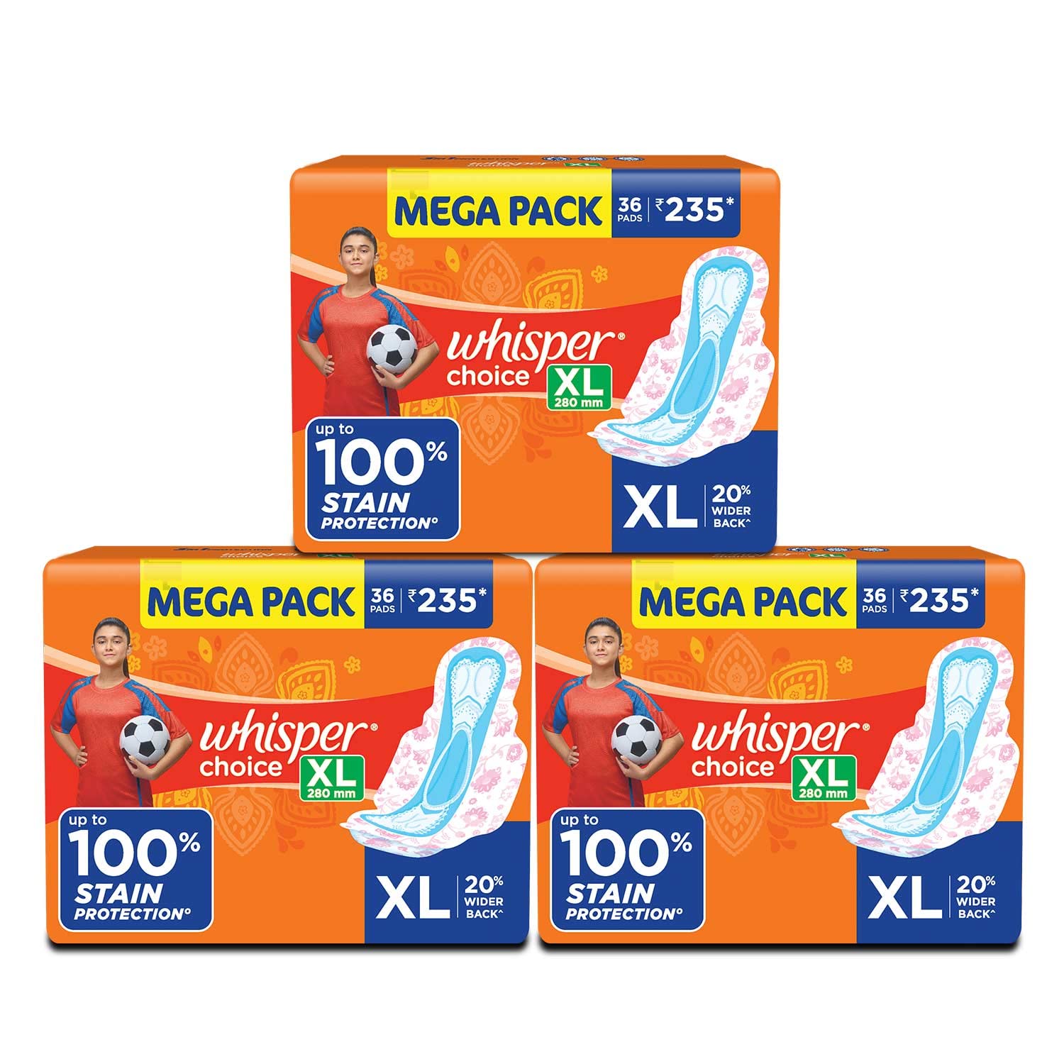 Whisper Choice XL podpaski higieniczne dla kobiet, 108 sztuk