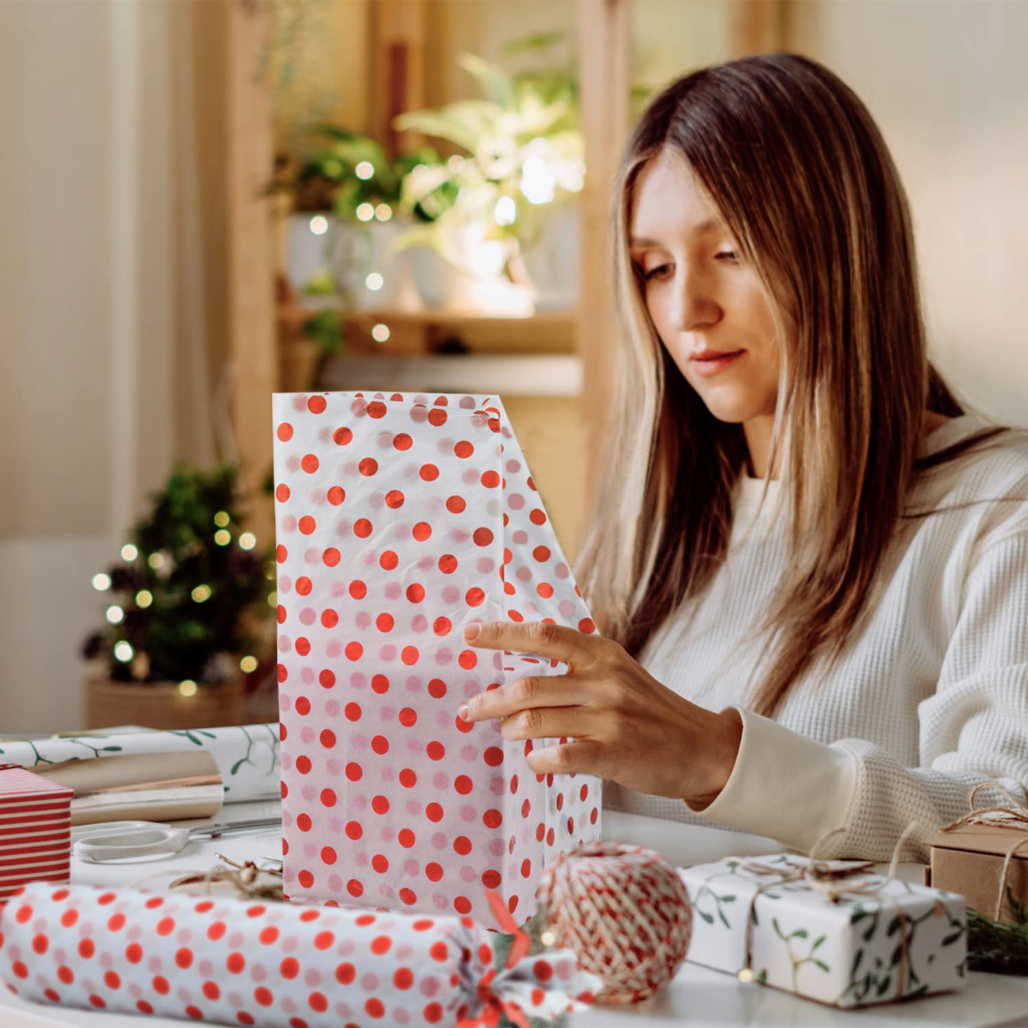 Papel De Seda, 120 Hojas De Papel De Seda Dorado Para Envolver Regalos