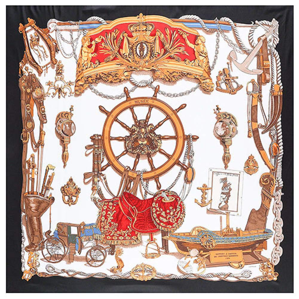 Écharpe Twill en Soie anti-glisse grand foulard 130cm contre les courants d'air