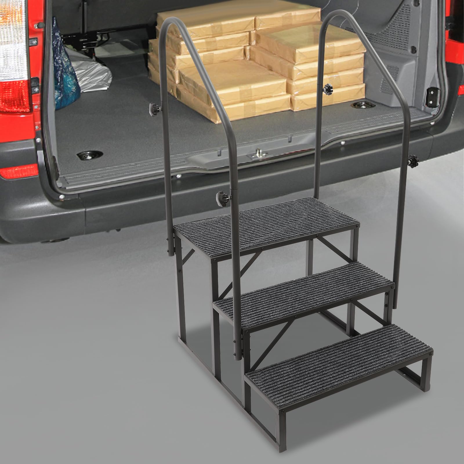 Wohnmobil-Treppe 3-stufige, Tragbare RV Stufen, 204kg Tragkraft