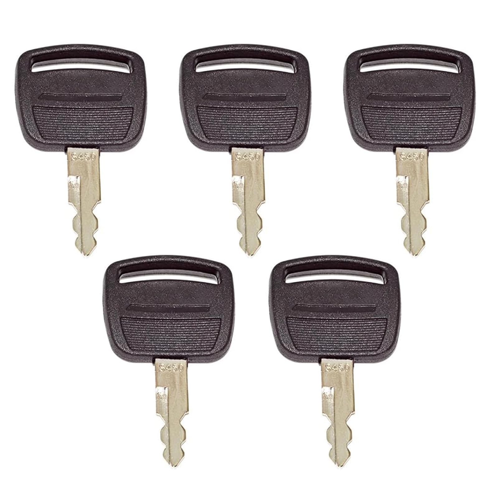 Llave excavadora S450 negra (5 piezas) adecuada para excavadora Case CX75,80,130,210,240,260,330,480, llave de puerta de cabina, llave de arranque de encendido.
