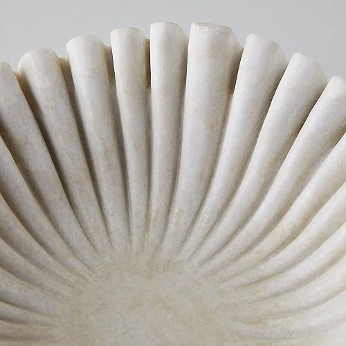 Miniatura 3 de Marble Bowl Fruit Bowl, Stone Bowl Decorative Bowl Decorative Trays Marble Fruit Bowl Marble Ruffle Bowl Marble Floral Bowl Home Decor Gifts (2