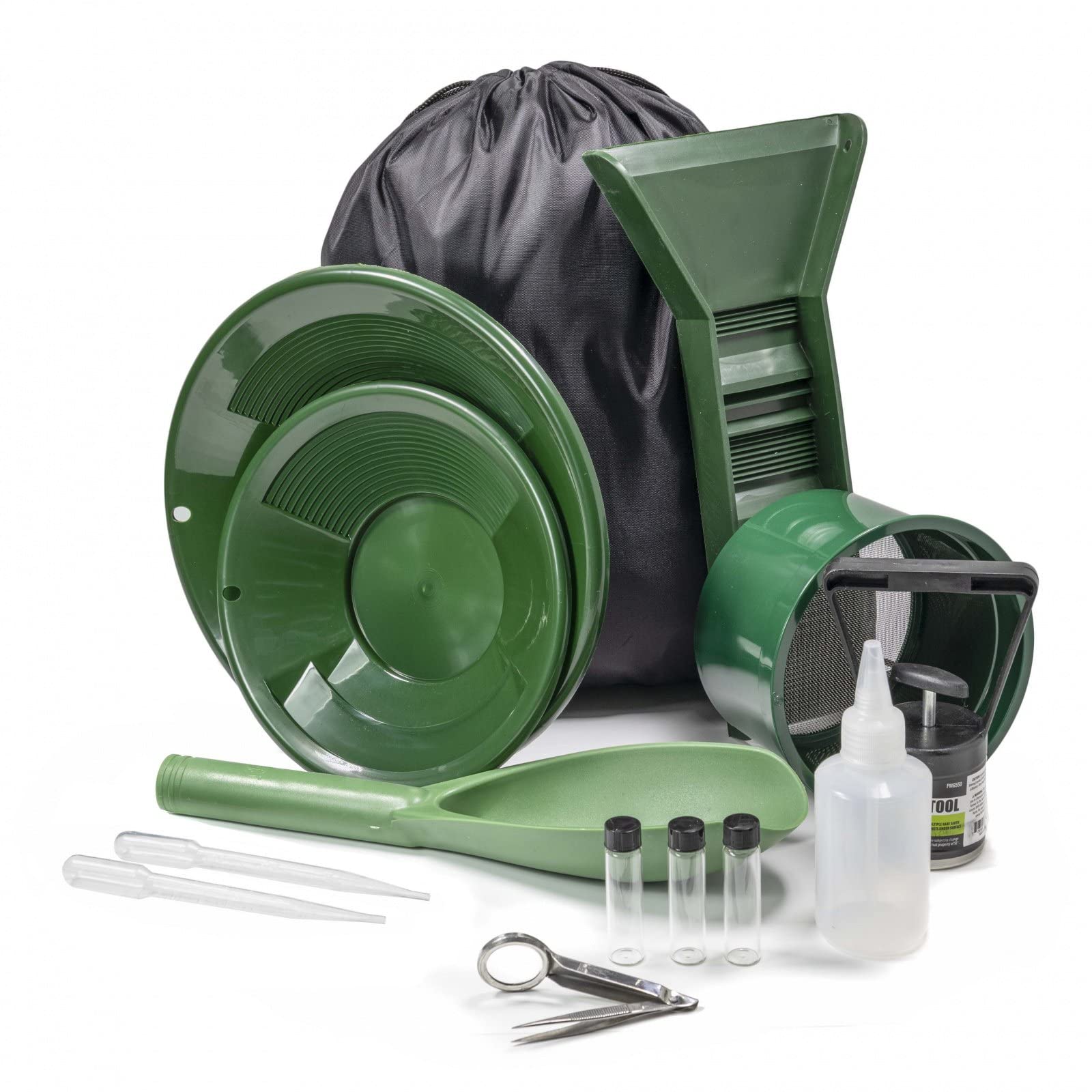 ASR Outdoor Lightweight Backpack Gold Panning Kit with Mini Sluice Box, 14pc