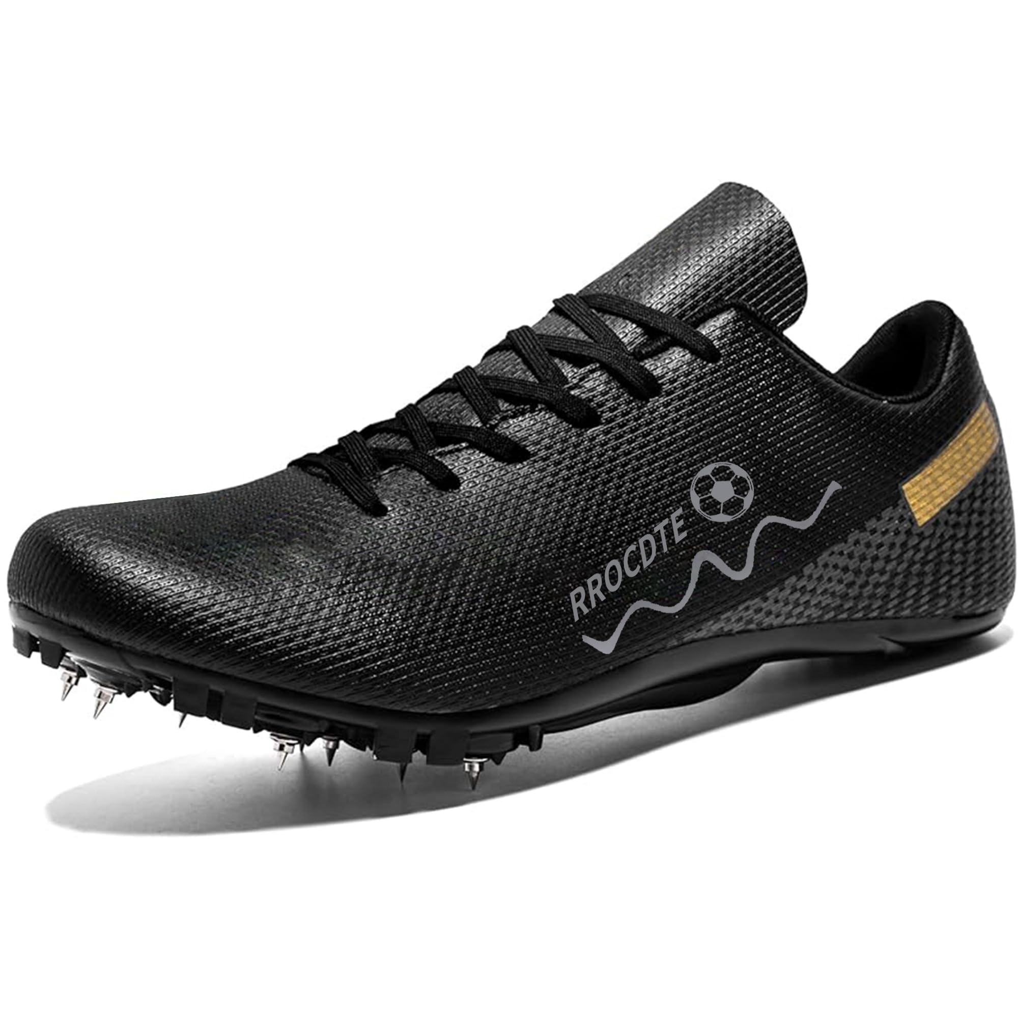 RROCDTE Men's Track Spikes Shoes Lightweight Professional Running Racing Jumping Sprint Shoe