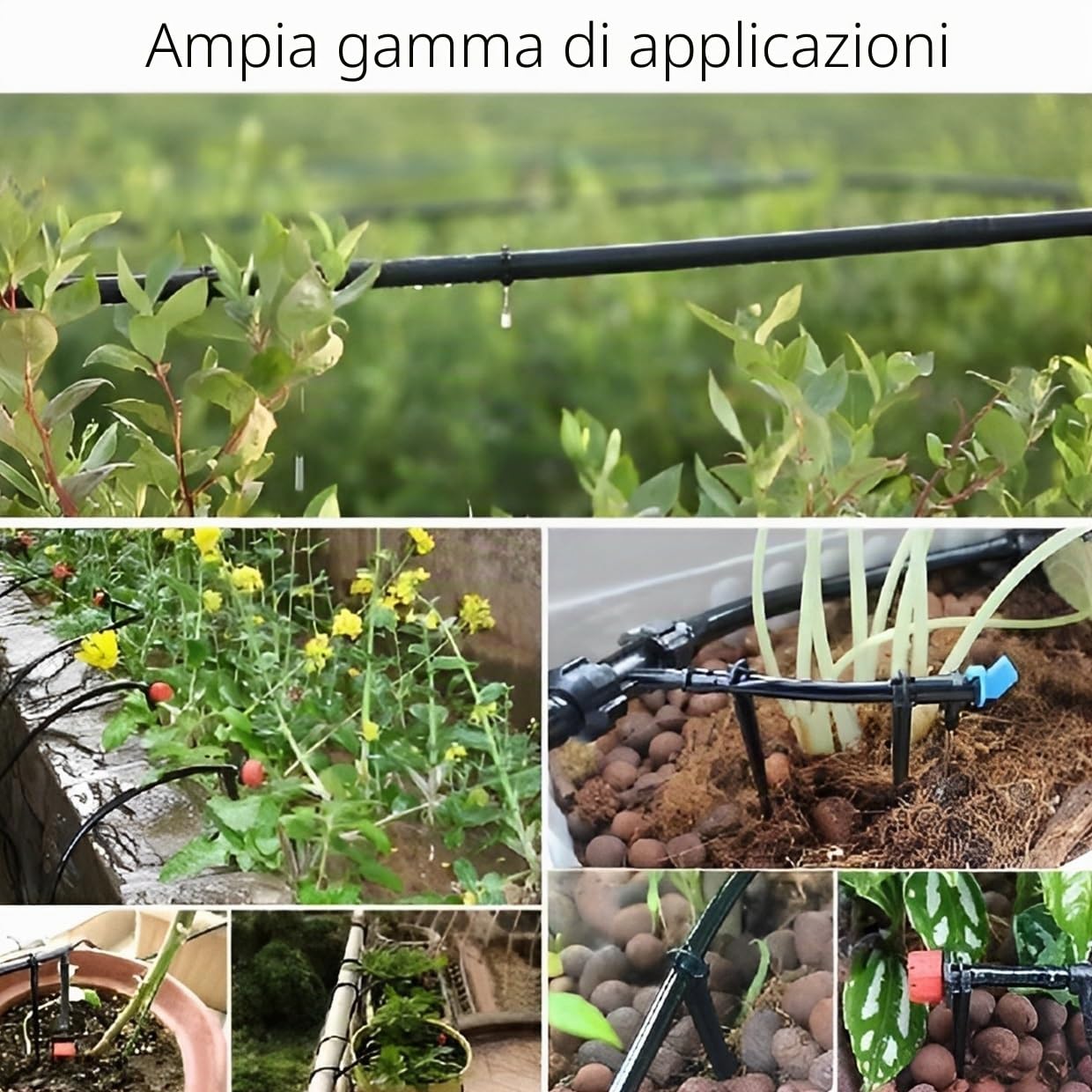 Tubo for Irrigazione A Goccia da 8/12 mm, Flessibile in PVC for Irrigazione da Giardino, for Piante da Esterno(50m)