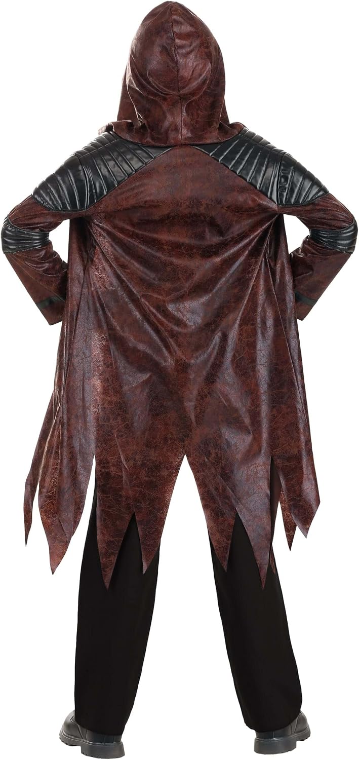 Kids Apocalypse Wasteland Survivor Costume | Rugged Ranger Outfit with Hooded Jacket, Mask and Scarf