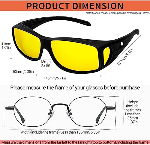 Miniatura 5 de KANASTAL Lentes ajustados para hombres y mujeres, polarizados, con protección UV400, a la moda