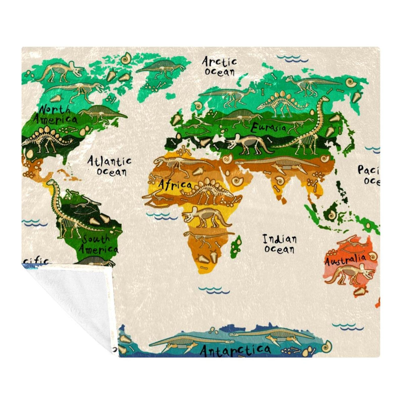 Coperta in pile, super morbida e lussuosa, mappa del mondo