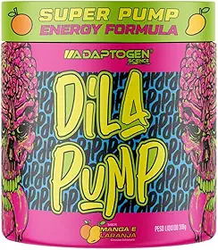 Dila Pump 318g Pré Treino Sem Cafeína Sabor Manga e Laranja - Adaptogen Science