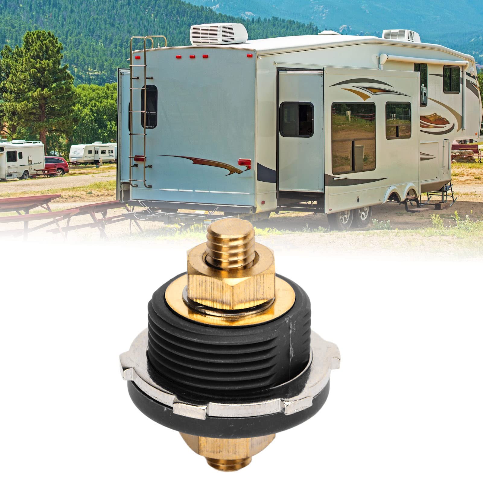 Terminale Per Batteria Passante Da 3/8 Di Pollice, 250 A, In Lega Di Zinco E Ottone Universale Per~p138368317