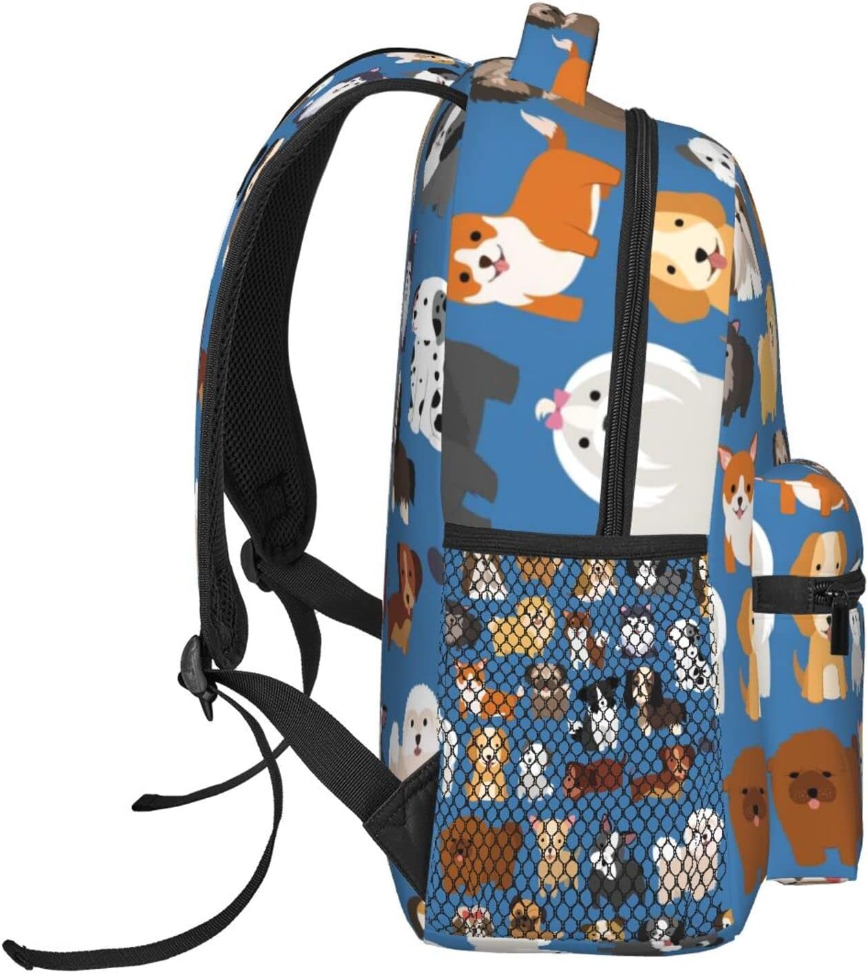 Fiokroo Cute Puppy Dogs Animal Backpack School Bag For Students Teens Men Women Laptop Backpacks Travel Daypack Bag With Multiple Pockets - Image 3