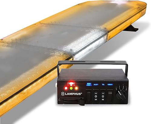 LAMPHUS SolarBlast SBFB82 - Barra de luz LED de emergencia para vehículo (37 pulgadas, 82 W, tamaño completo, clase III SAE J595, 58 modos de