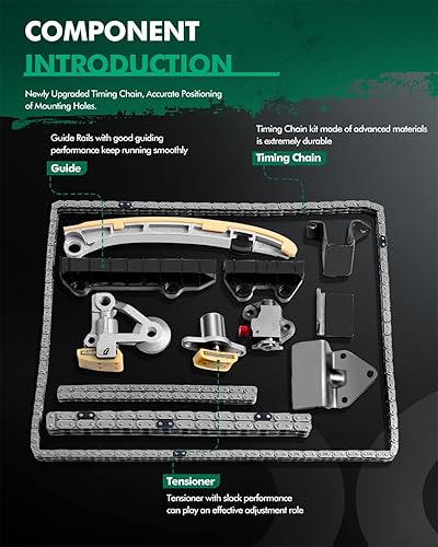 Miniatura 3 de SCITOO TK10000WP TKSK010NG Juego de cadena de distribución del motor sustituye a Suzuki para Chevrolet Grand Vitara XL-7 Tracker Vitara 2.7L 2.5L