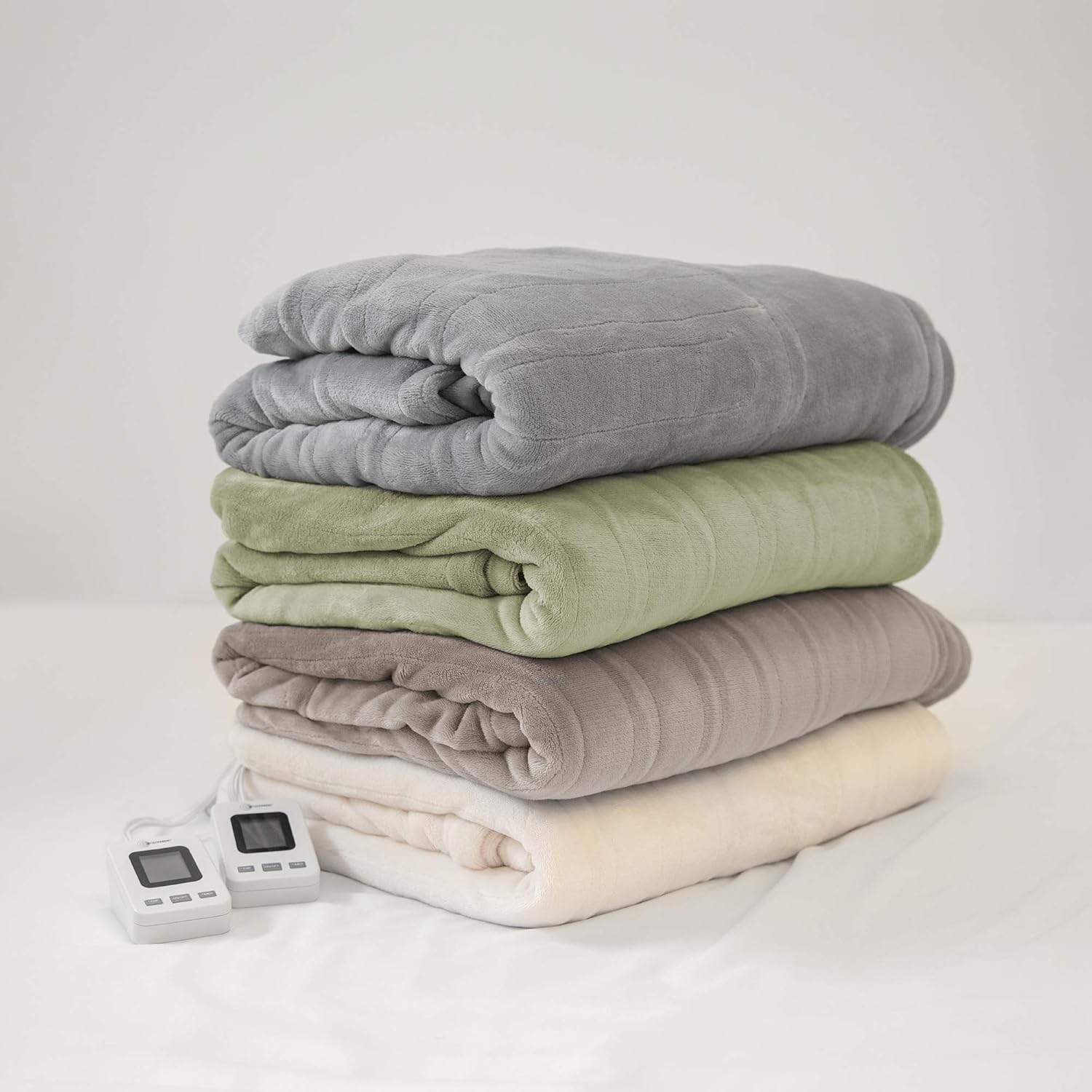 SensorPEDIC Electric Blanket with SensorSafe Auto Shutoff Technology, King, Soft Grey