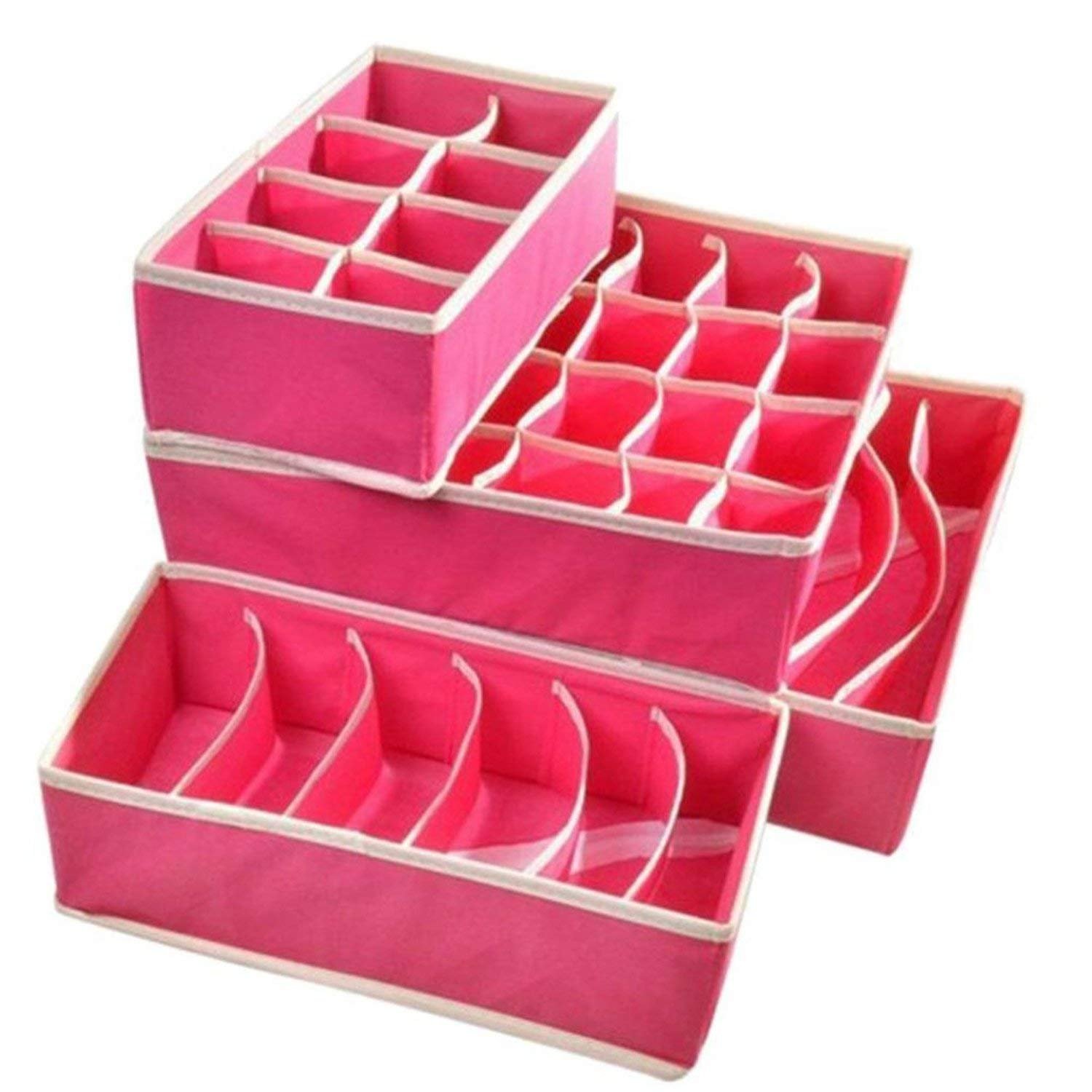 See full amazon price history chart for Styleys Non-Woven Foldable Clothes Organiser For Wardrobe Storage Box/Drawer Organizer For Innerwear, Clothing, Underwear, Bra, Socks, Tie (Set Of 4, Pink, S1014) Styleys Non-Woven Foldable Clothes Organiser For Wardrobe Storage Box/Drawer Organizer For Innerwear, Clothing, Underwear, Bra, Socks, Tie (Set Of 4, Pink, S1014) (B01M13ACKK) Amazon Price History, Amazon Price Tracker
