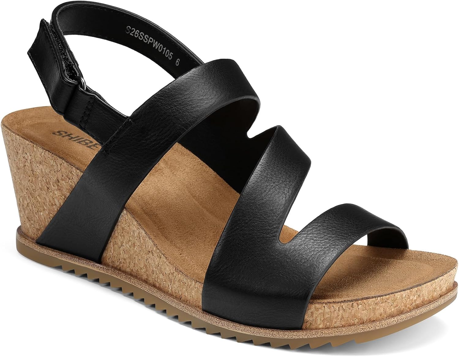 SHIBEVER Wedge Sandals for Women Dressy: Comfortable Open Toe Adjustable Ankle Strap Platform Sandals - Casual Summer Cork Wedges for All Day Wear