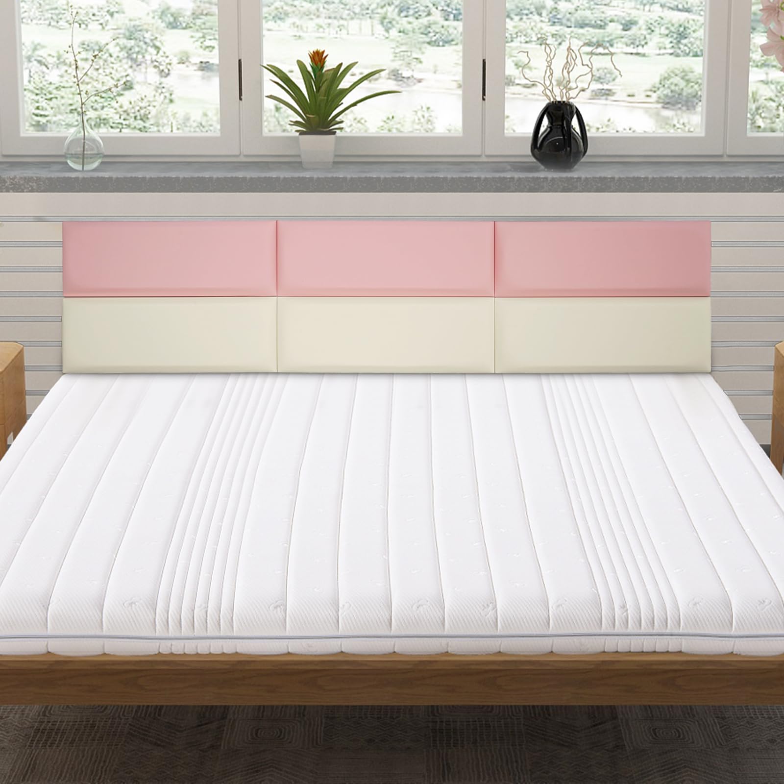 Lot de 6 coussins muraux rembourrés pour chambre d'enfant - 60 x 20 cm