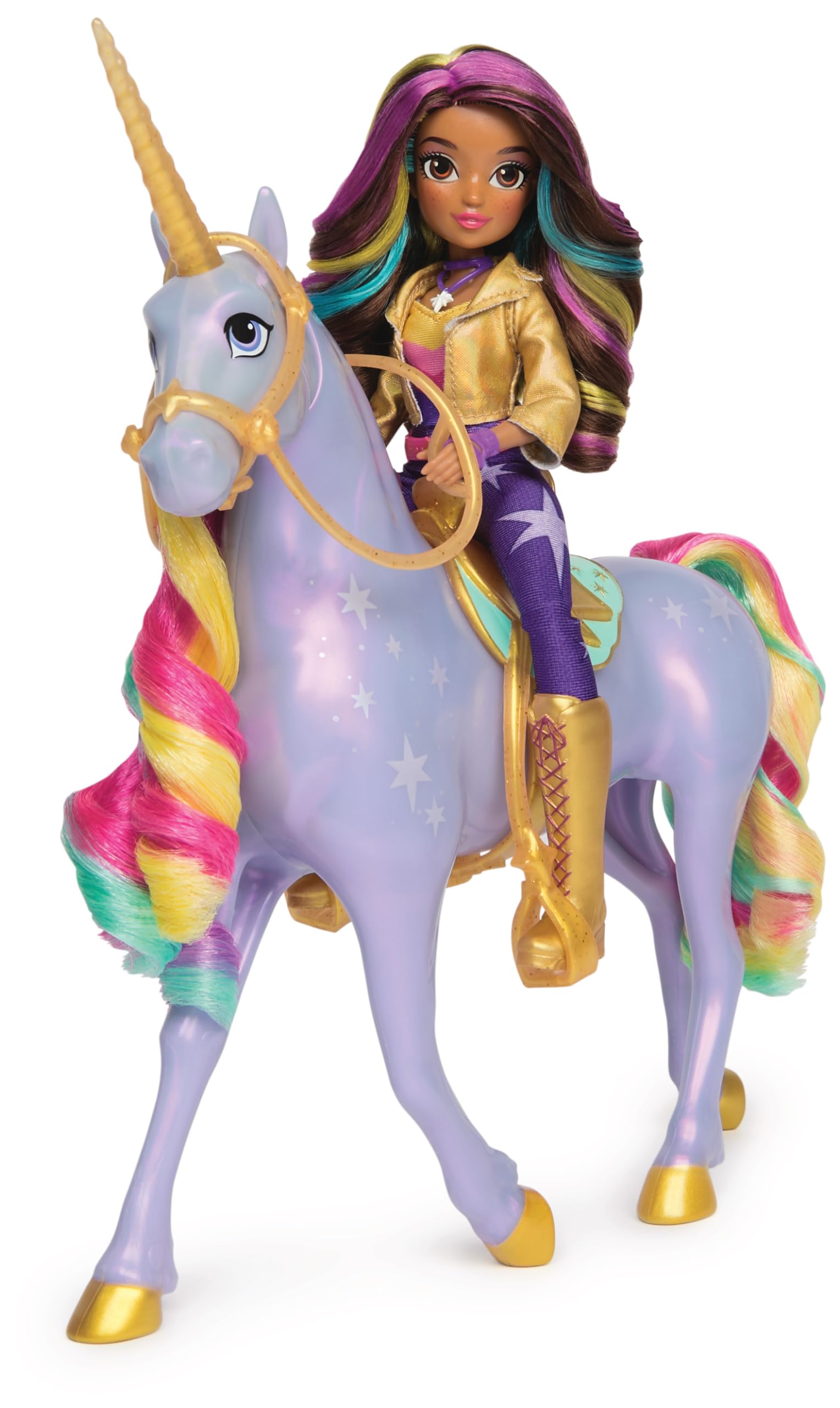 Unicorn Academy, Sophia & Interactive Rainbow Light-up Wildstar Unicorn, Giocattolo con luci, Suoni e Musica, Bambole e unicorni Giocattolo per Bambine dai 4 Anni in su