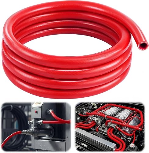 Outus 5/8" Id, 10ft Silicone Heater Hose,Coolant Radiator Hose, Red, 1
