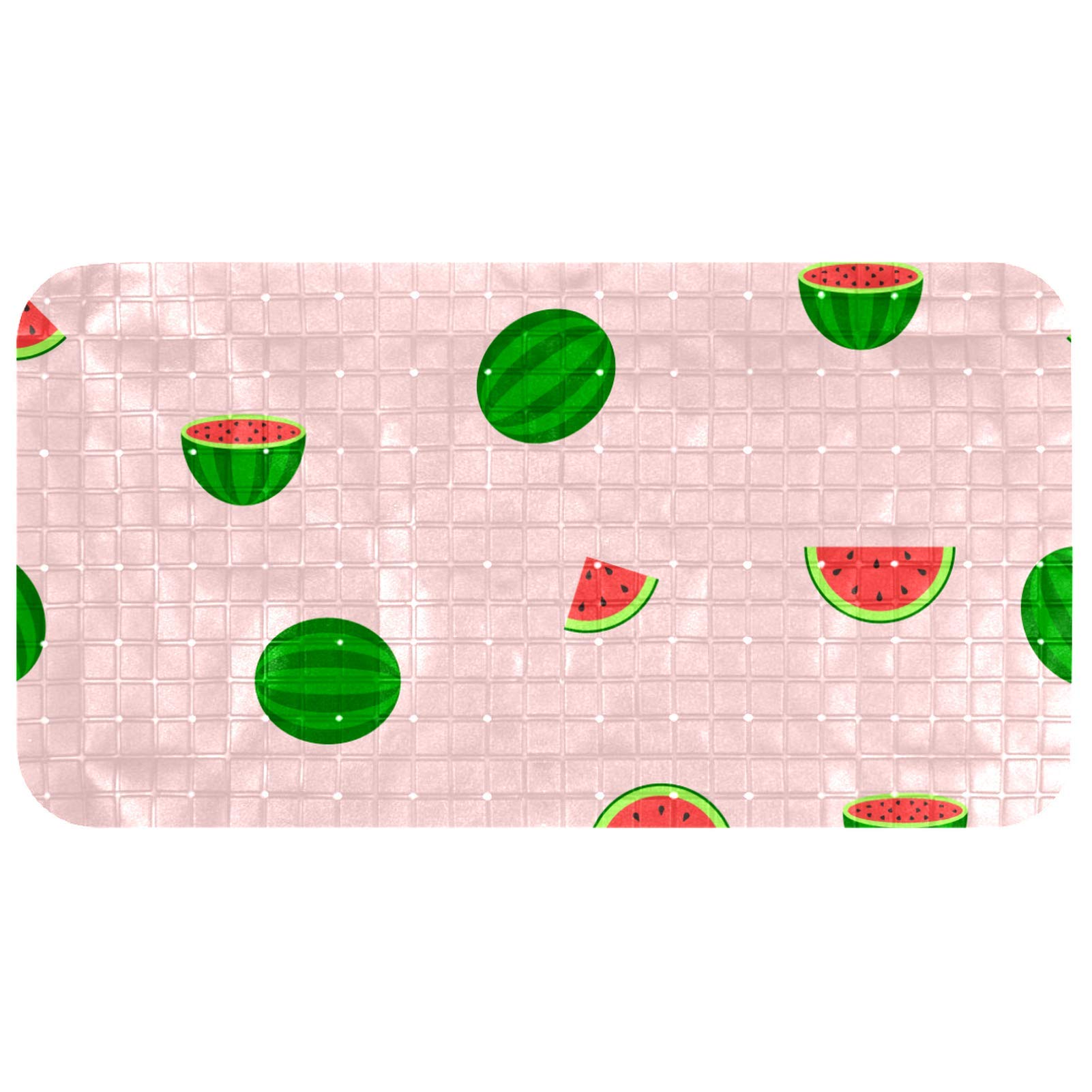 Alfombrilla para bañera niños de alta durabilidad en PVC flexible estampado sandía 35 x 66 cm