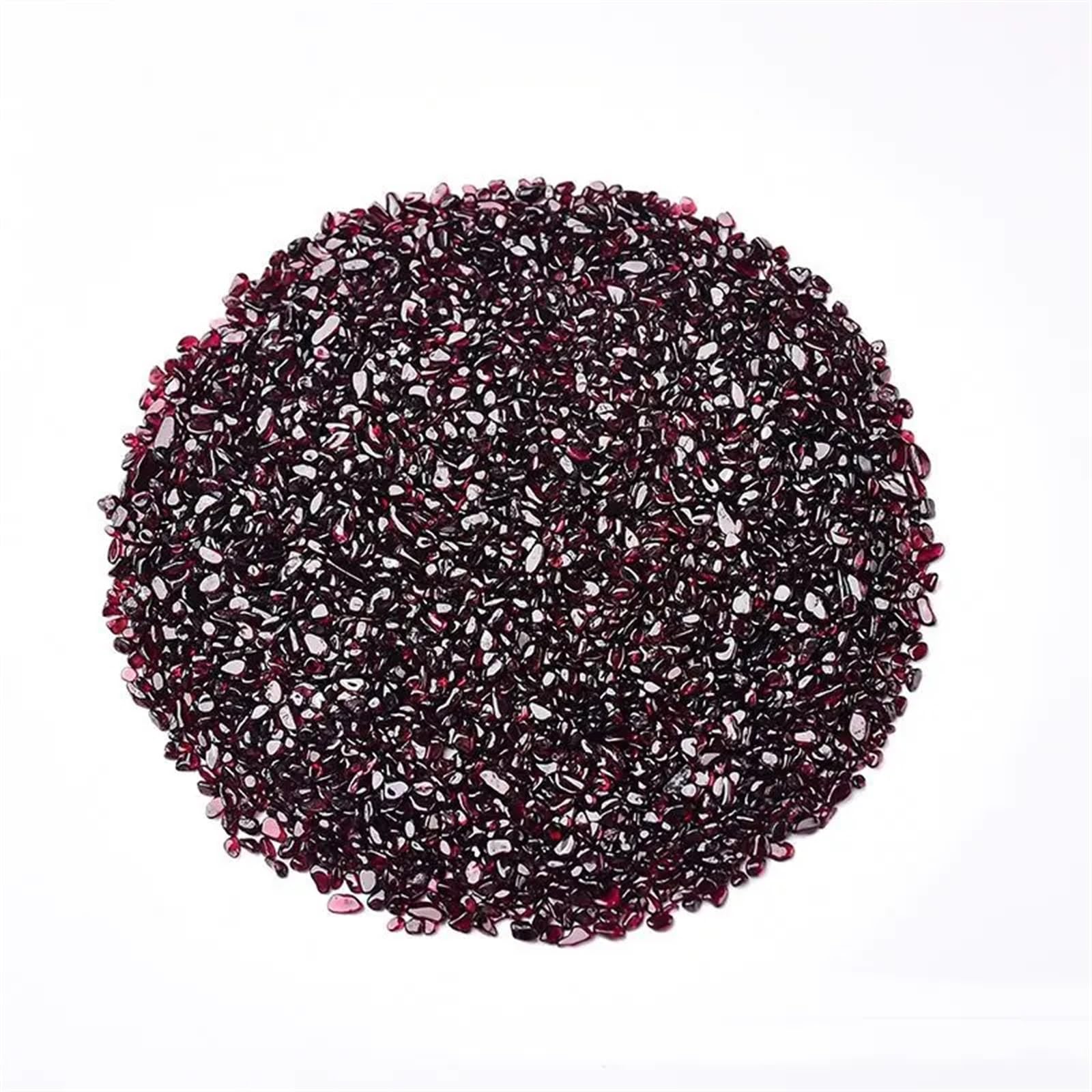 AtkitS Kinds Mini 3-5mm Natural Crystal Gravel Bulk Healing Mineral Specime Gemstones Gem Natural Quartz Crystals home decor(Garnet)