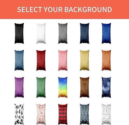 Miniatura 6 de Easycosy Almohada corporal personalizada con imagen y texto de 20 x 54 pulgadas, funda de almohada de dos lados suave y agradable al tacto, funda de