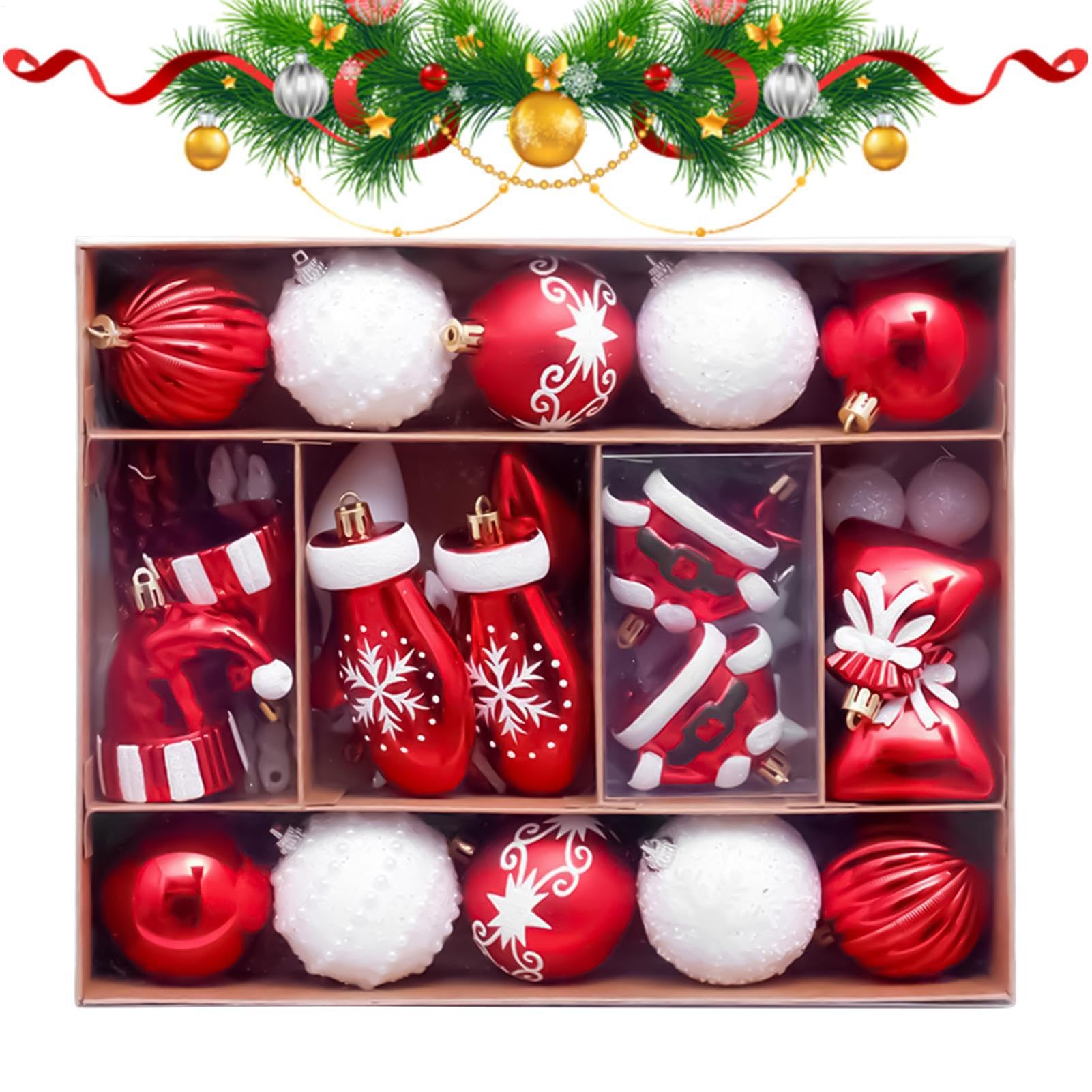 Set di ornamenti natalizi infrangibili palle ornamenti