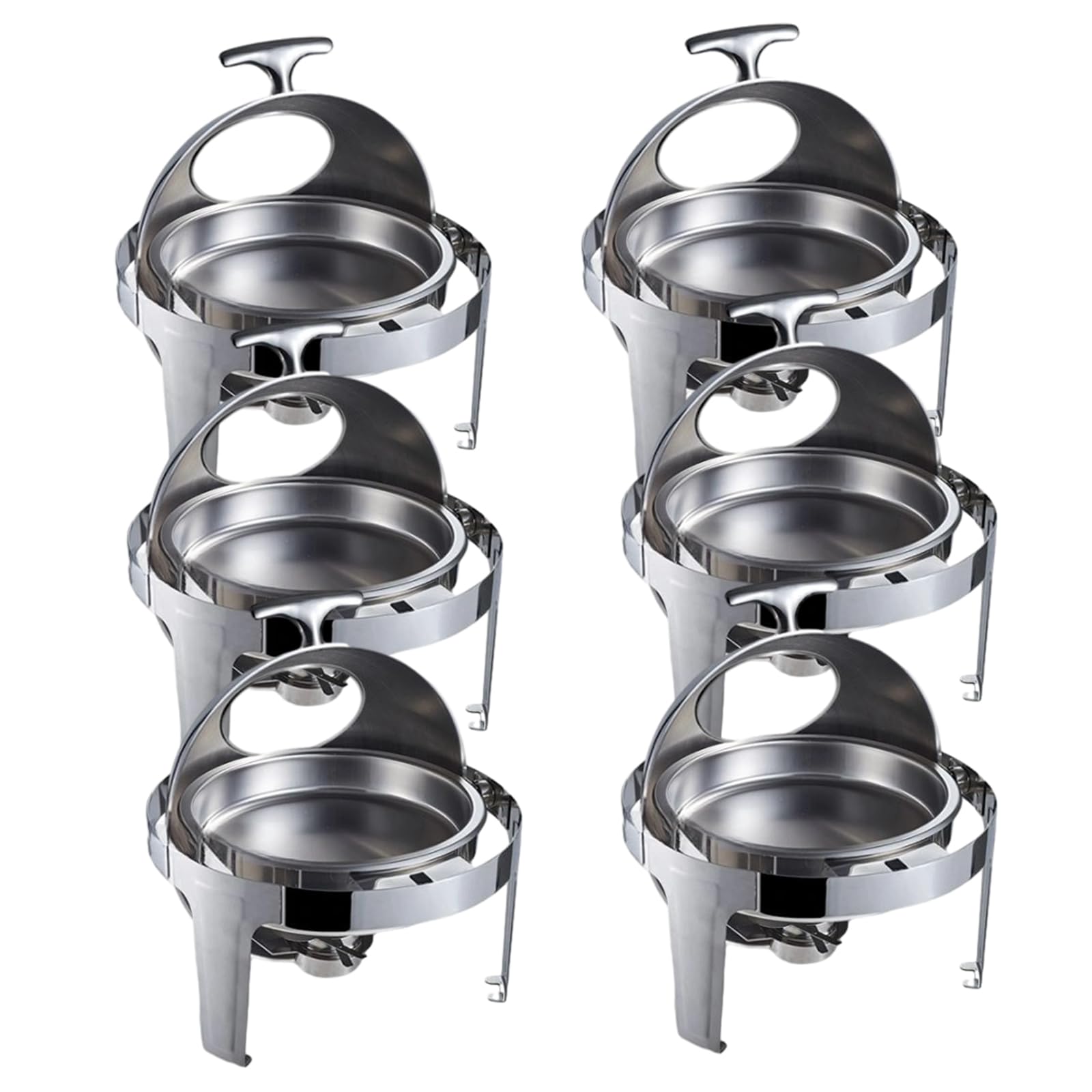 CWCQGH Buffet Chafing Dish Set with Warming Tray and Lid for Party and Event Catering,six