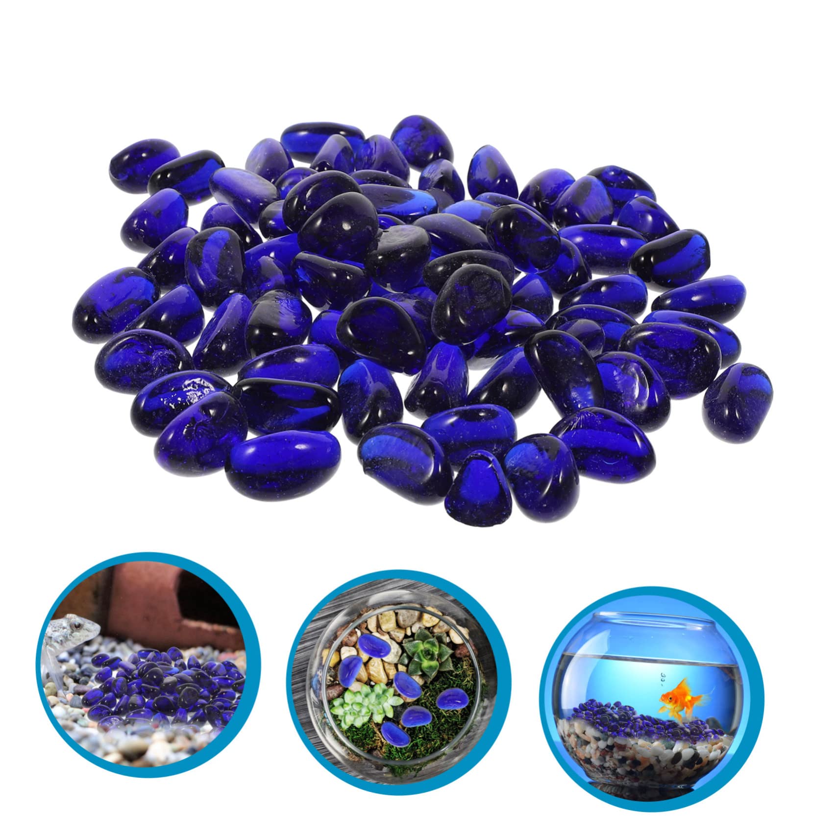 Beaupretty 2sacs Pierres Verre pour Décoration Aquarium Et Aménagement Paysager De Galets Décoratifs pour Jardins Et