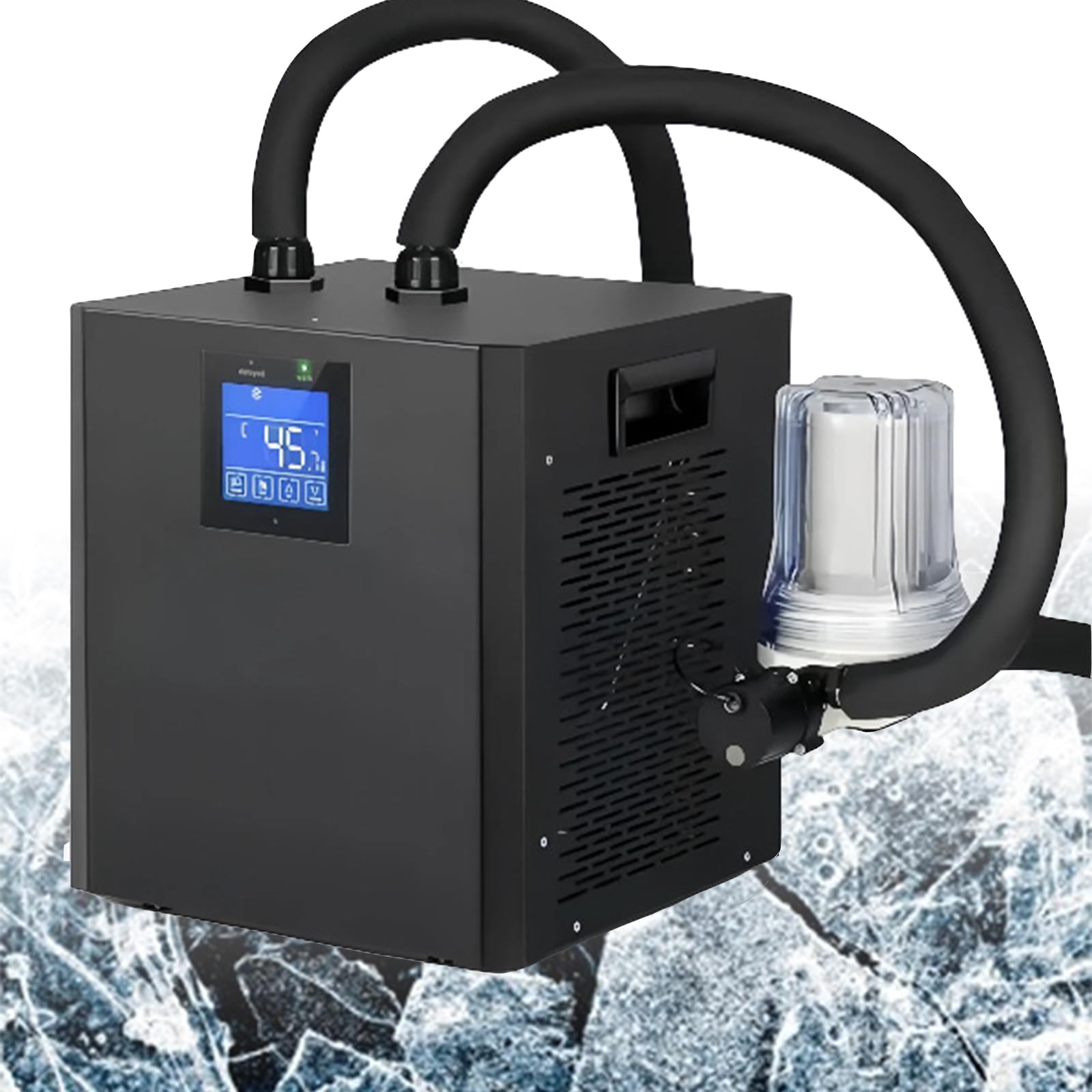 MINHUIJIHUI Ice Bath Water Chiller, Portable Cold Plunge Chiller for Tubs, with Filter and Water Pump, with Insulated Hoses Improve Cooling Performance, for Home Cold Plunge Therapy