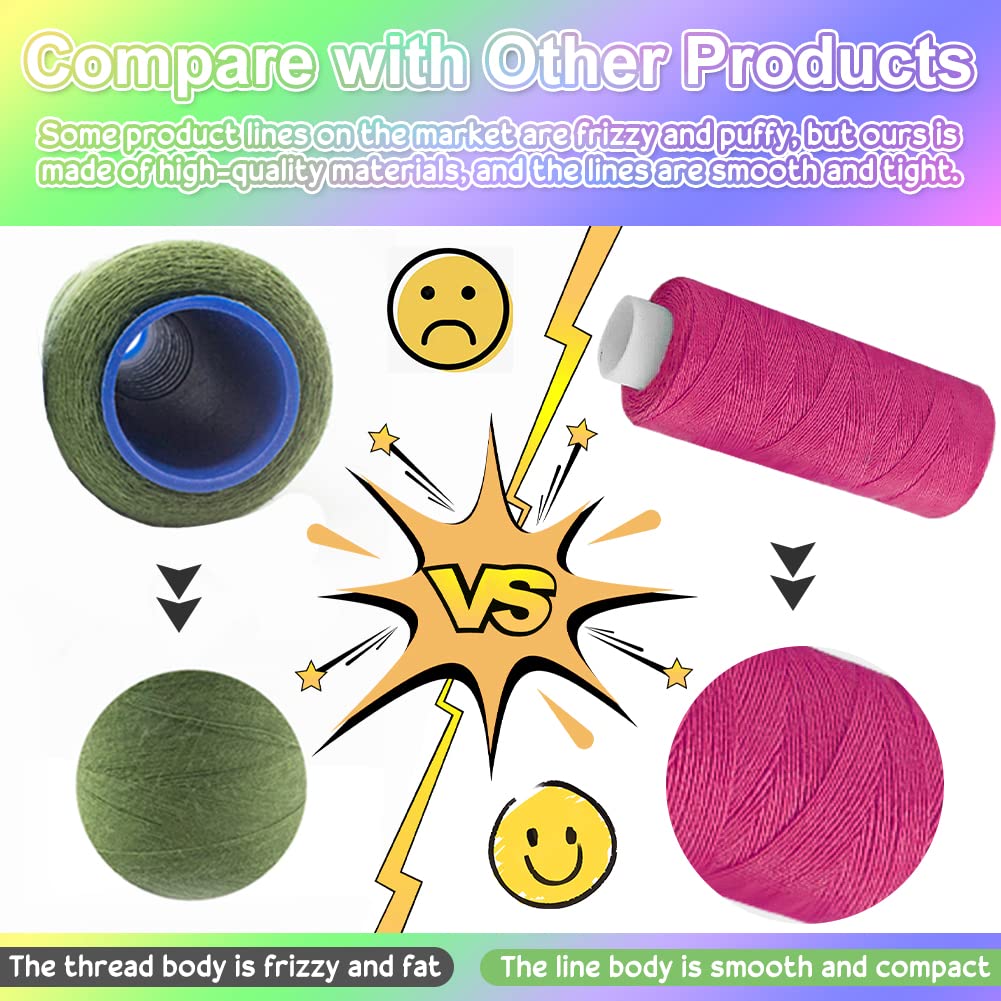 Set 30 Bobine Filo Da Cucito In Poliestere - 250 Yards Cadauna Per Macchina E Cucito A Mano | 30 Colori Vivaci - Foto 9