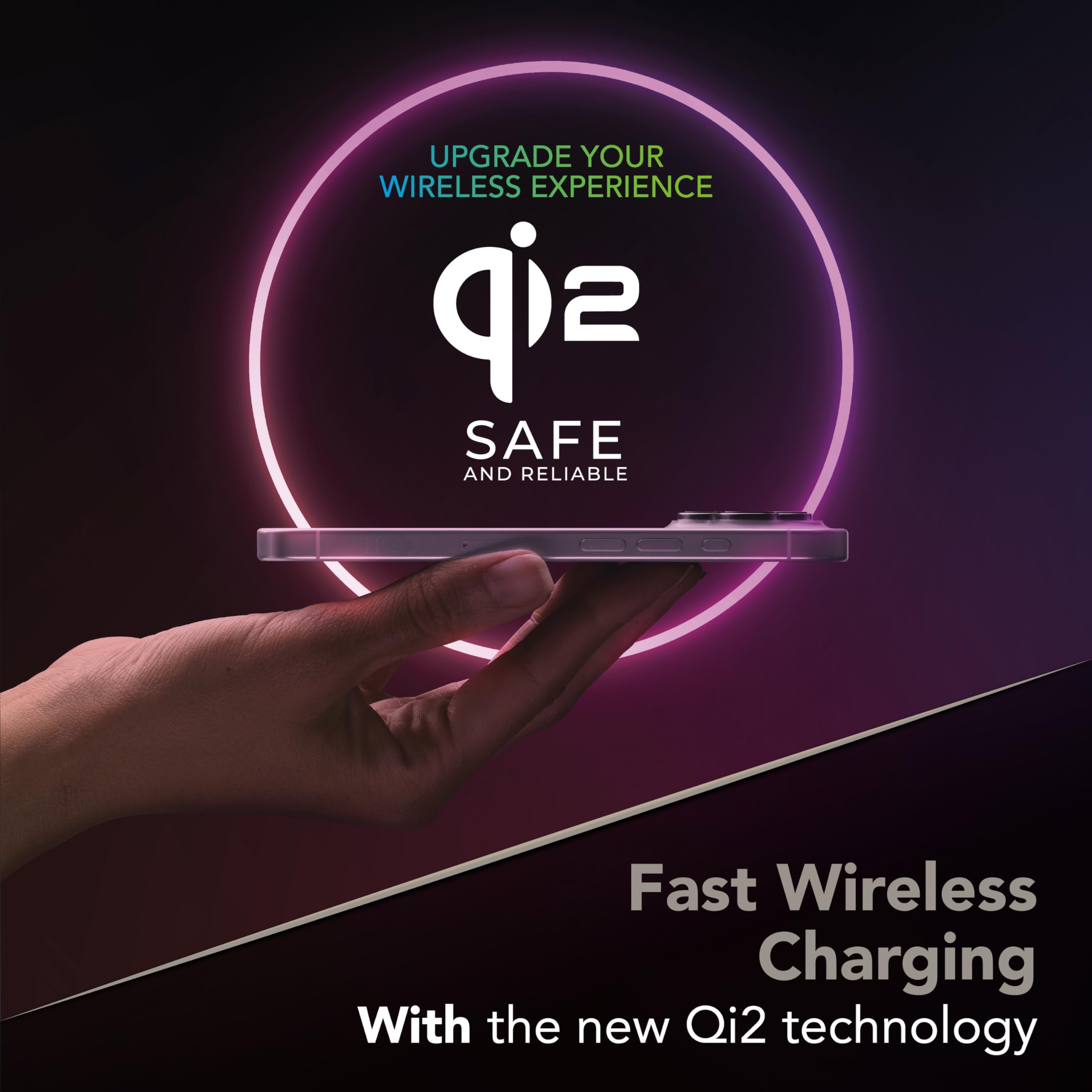 Cellularline Power Bank 5.000 mAh Qi2 15W con Soporte Integrado y USB-C 20W – Soft-Touch, mag Stand, Negro