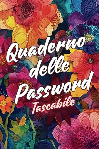 Quaderno delle Password Tascabile: Mini agenda con ordine alfabetico per annotare, organizzare e non dimenticare dati di accesso e password.