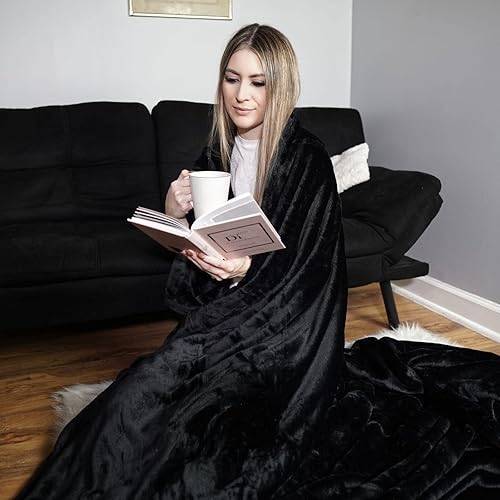 Miniatura 2 de Manta de forro polar de 12.35 ozm, acogedora y suave, ligera, gruesa, para cama, sofá, viajes, campamento, mantas suaves y cálidas para sofá,