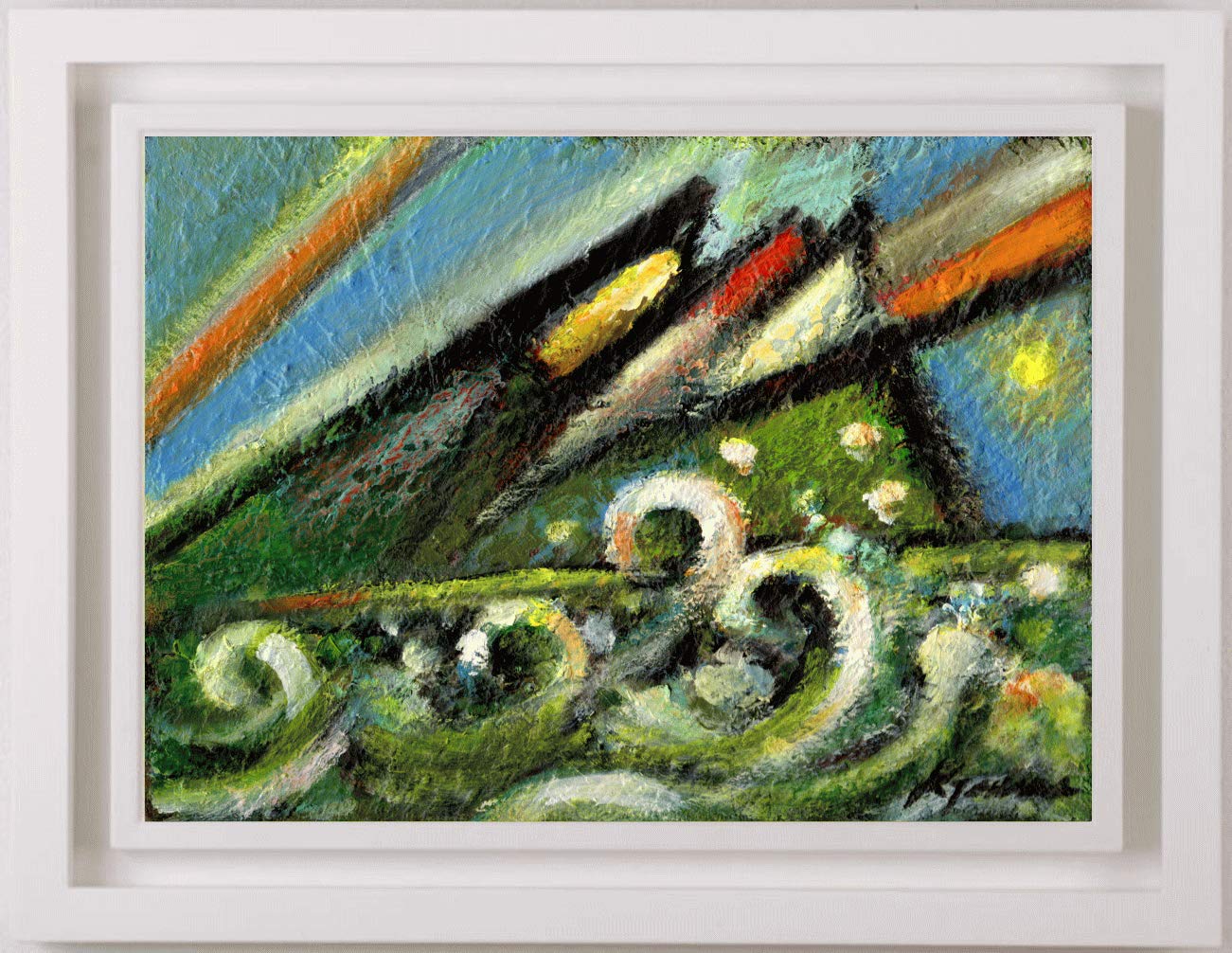 Amazon | 田原健二 「新幹線 FUJIを走る・2」 富士山 絵画