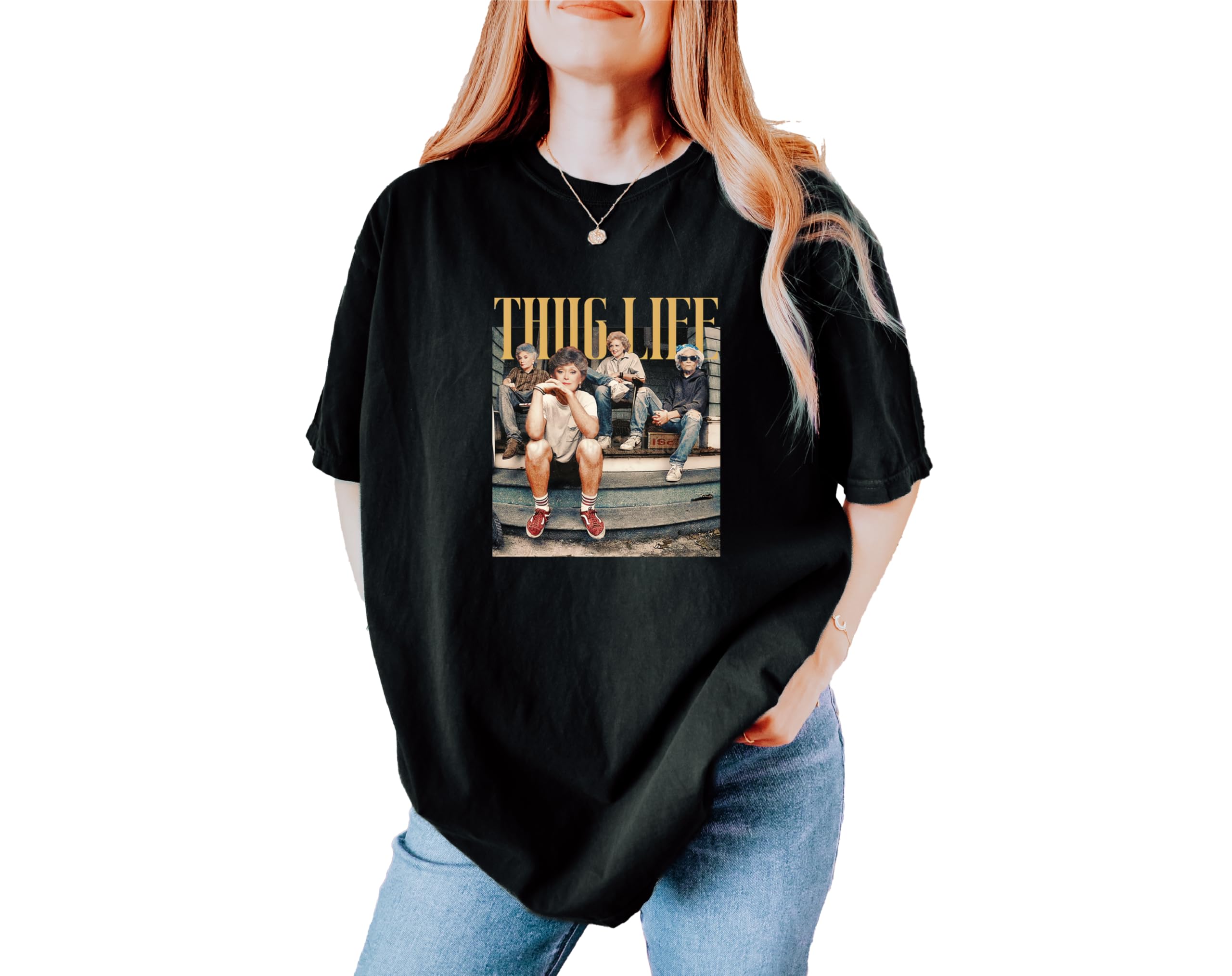 Stay Golden Shirt, Thug Life Tee, Golden Girls Shirt, Shady Pines Ma T-Shirt