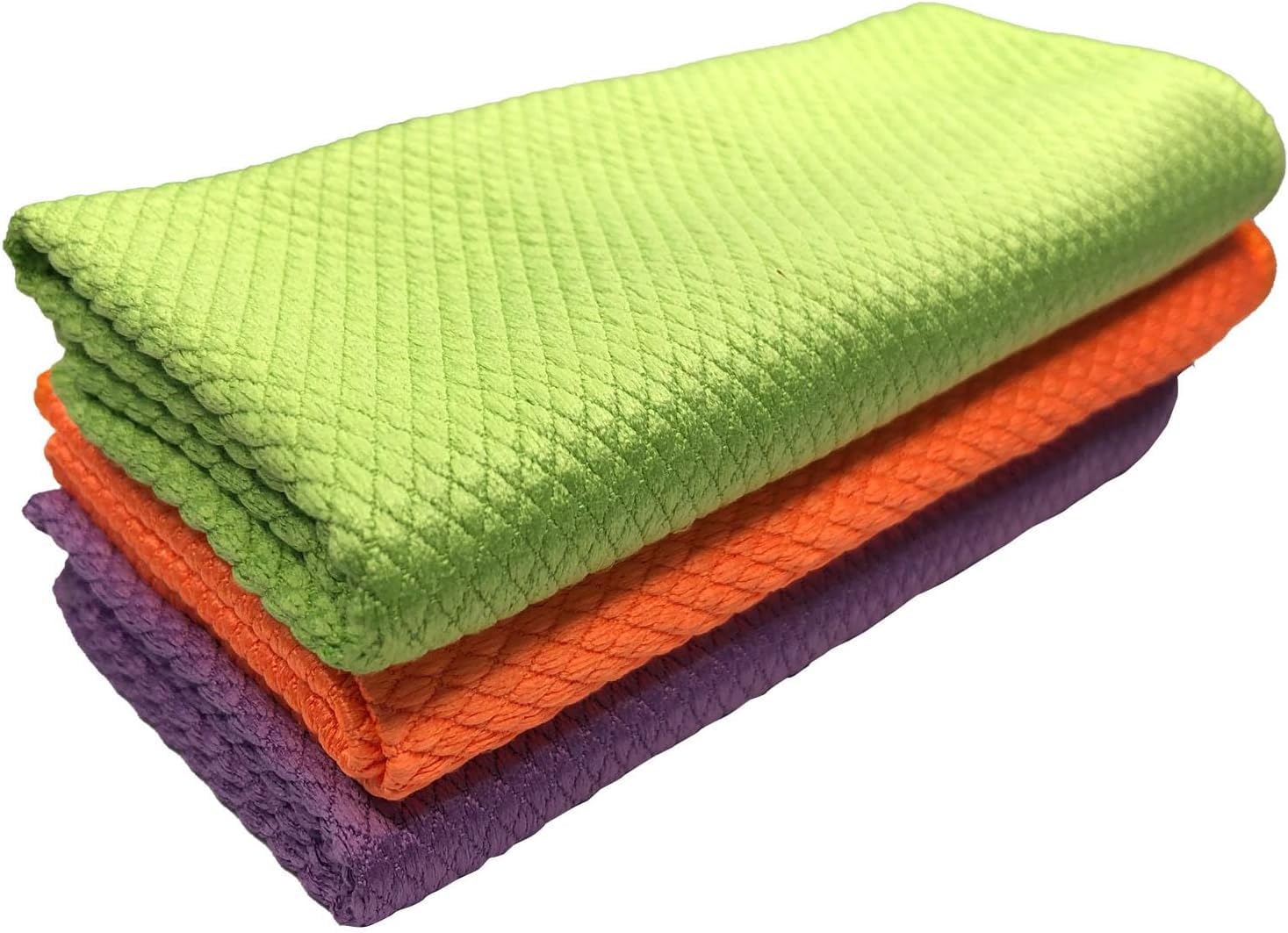 Ultra-Durable Microfiber Cleaning Cloths- Lint-Free, Streak-Free, Reusable Towels for Home and Auto, Microfiber Towels for Efficient Cleaning Durable & Washable Set of 3, Assorted Colors 12"x12"