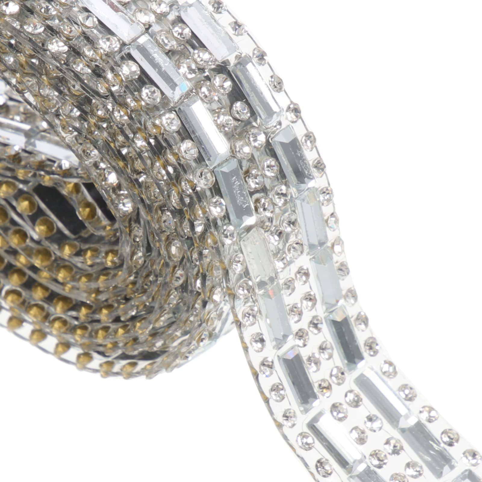 ACiyD Selbstklebendes Strassband Bling Diamond Ribbon Crystal Trim Roll Gem Sticker für DIY Art Crafts Auto Phone Wedding Dress Decoration
