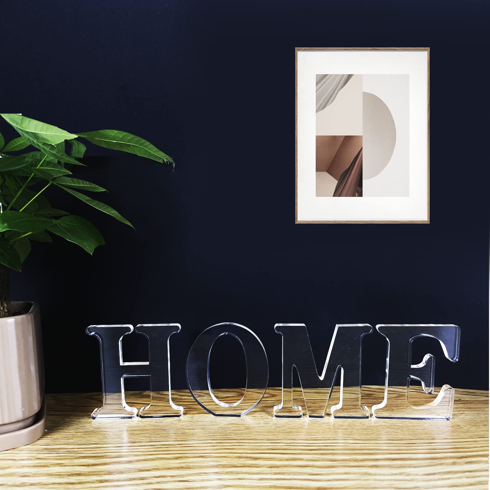 Letras acrílicas sin acabar de 10,2 cm para decoración de pared, letras decorativas de pie, rebanadas, panel de decoración para manualidades, hogar, proyectos de fiesta (O)