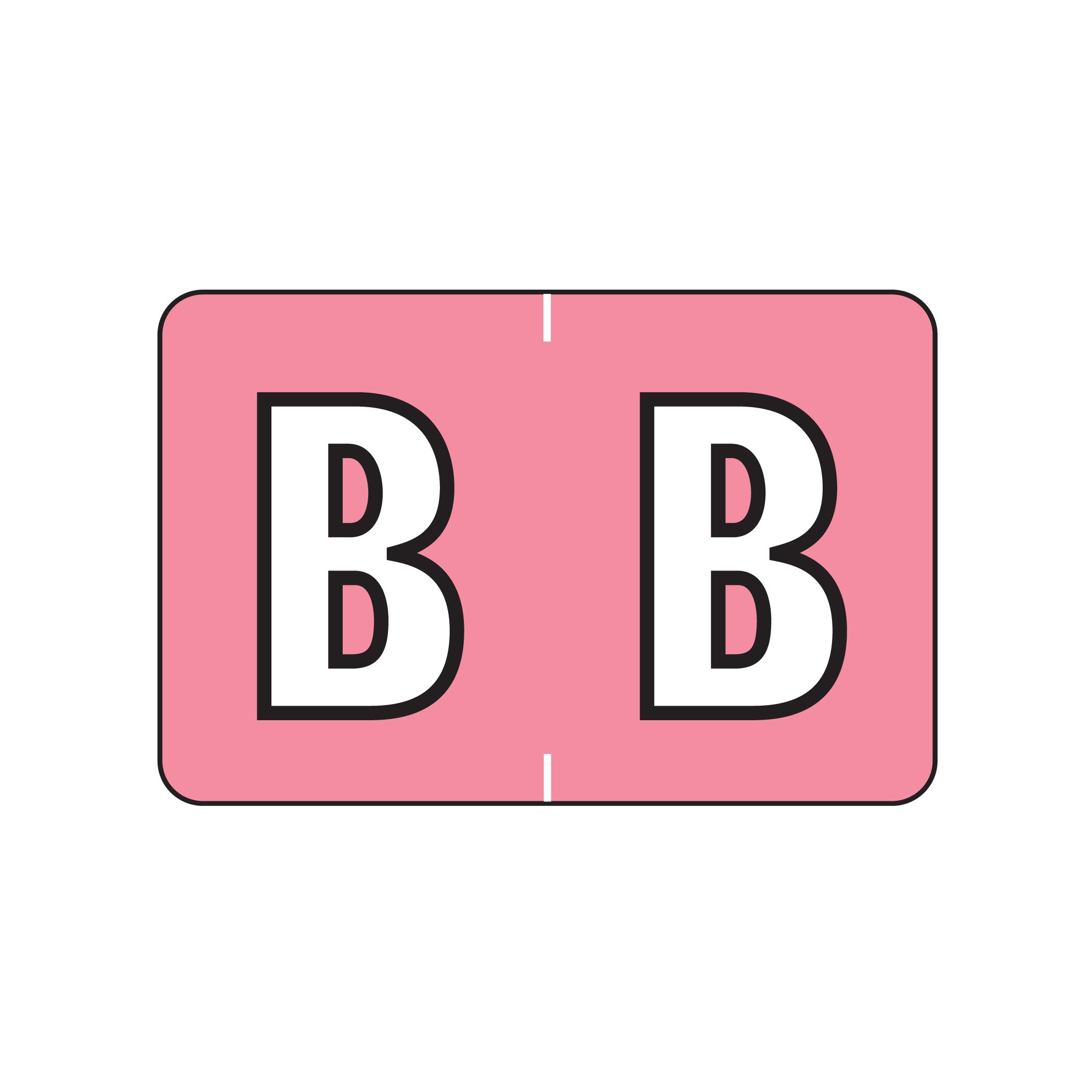 AMZfiling Alphabetic Color Coded Labels- Letter B, Pink, Barkley ABKM and Sycom Compatible (Polylaminated, 500/Roll)