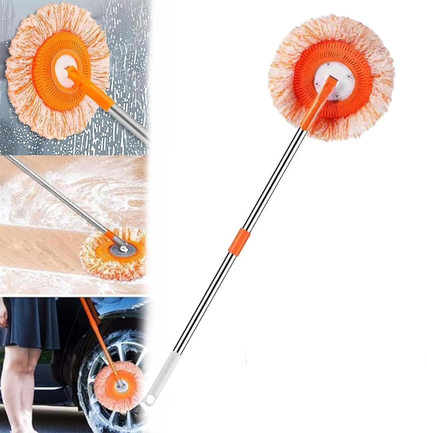 See full amazon price history chart for KRLZ 360° Swivel Adjustable Cleaning Mop,Extendable Wall Cleaning Mop,Sunflower Long Handle Spin Mop,Long Handle Microfiber Easy Cleaning Spin Mop with, for Car Bathroom Floor Cleaning KRLZ 360° Swivel Adjustable Cleaning Mop,Extendable Wall Cleaning Mop,Sunflower Long Handle Spin Mop,Long Handle Microfiber Easy Cleaning Spin Mop with, for Car Bathroom Floor Cleaning (B0DFWMTFJN) Amazon Price History, Amazon Price Tracker