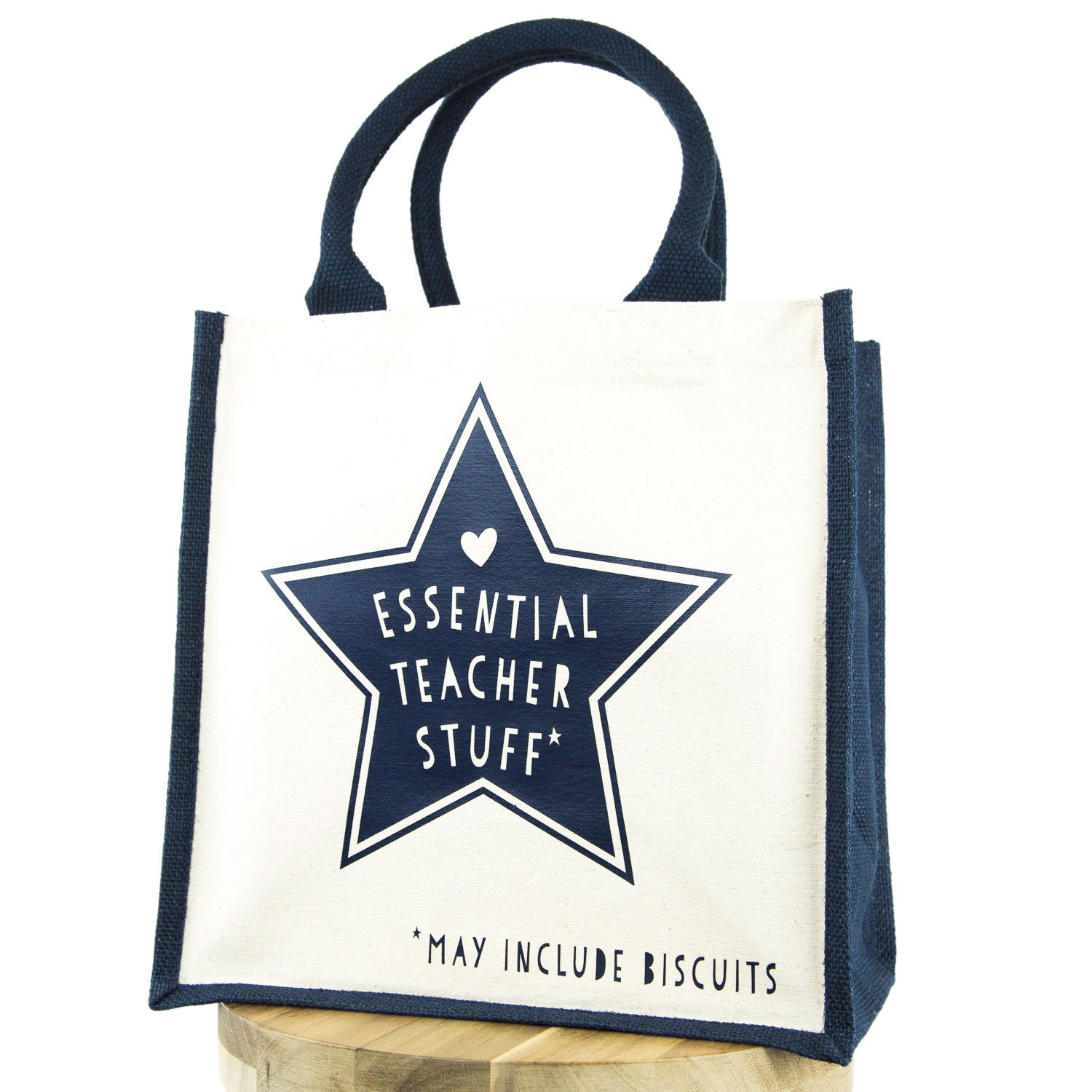 StickerscapeTeacher Gifts to Say Thank You Canvas Bag (Navy) | Teacher Gifts for Women and Men | Leaving Present, End of School Year or just to Say Thank You
